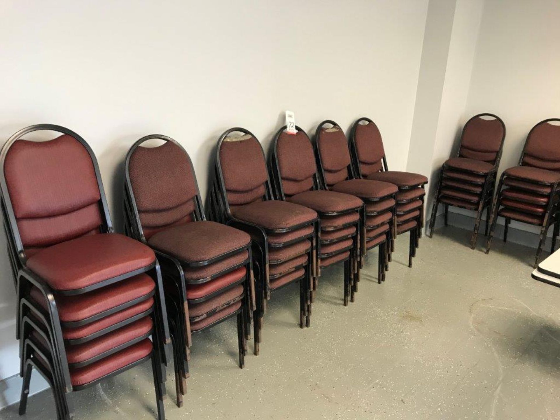 LOT - (45) PADDED STACKING CHAIRS