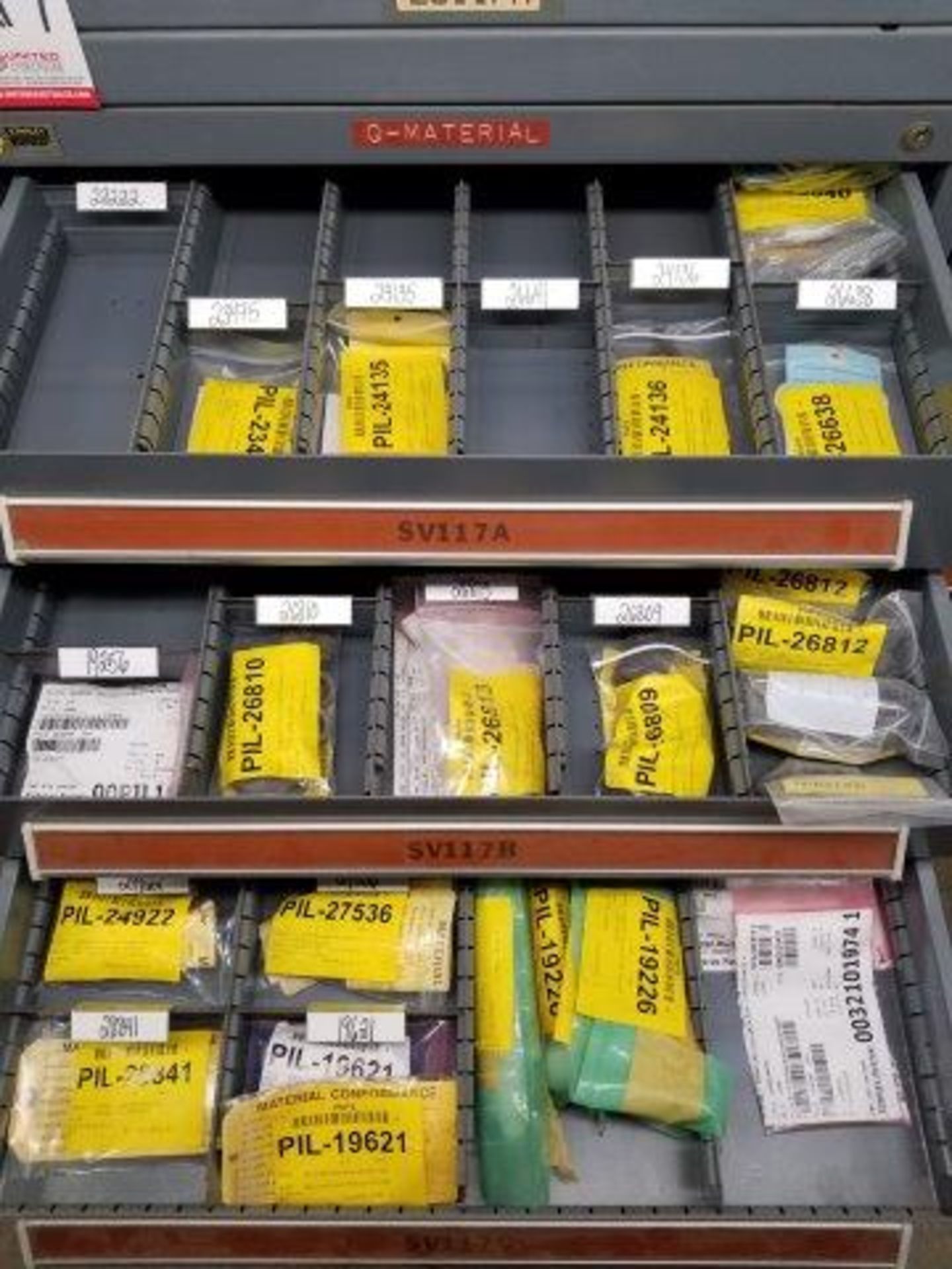 LOT - CONTENTS ONLY OF (23) VIDMAR CABINETS, CONSISTING OF ASSORTED HARDWARE, ELECTRICAL - Image 2 of 78