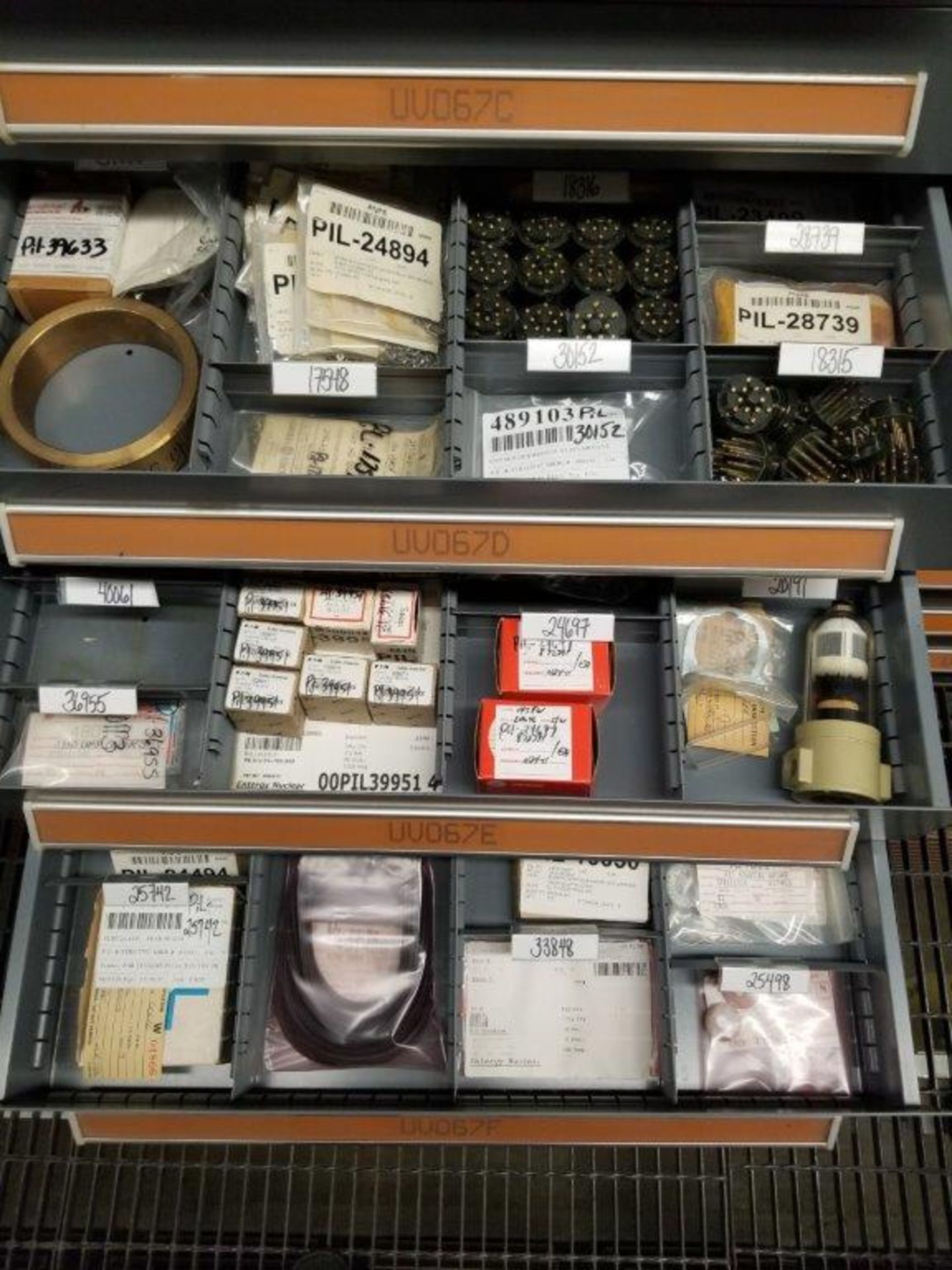 LOT - CONTENTS ONLY OF (14) VIDMAR CABINETS, CONSISTING OF ASSORTED HARDWARE, ELECTRICAL - Image 41 of 48