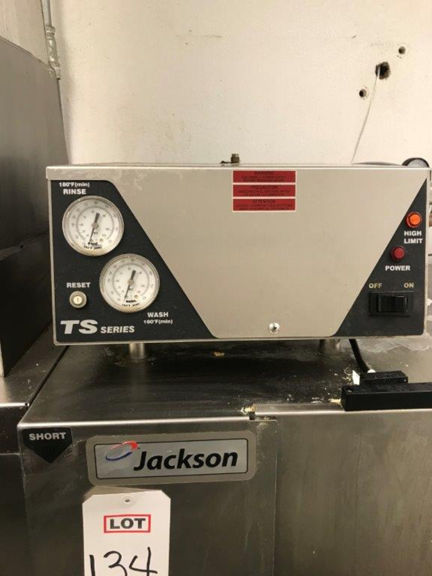 JACKSON COMMERCIAL DISHWASHER, MODEL TS-44, 1/4 HP CONVEYOR MOTOR, 2 HP WASHER MOTOR, 15 KW WASHER - Image 2 of 6