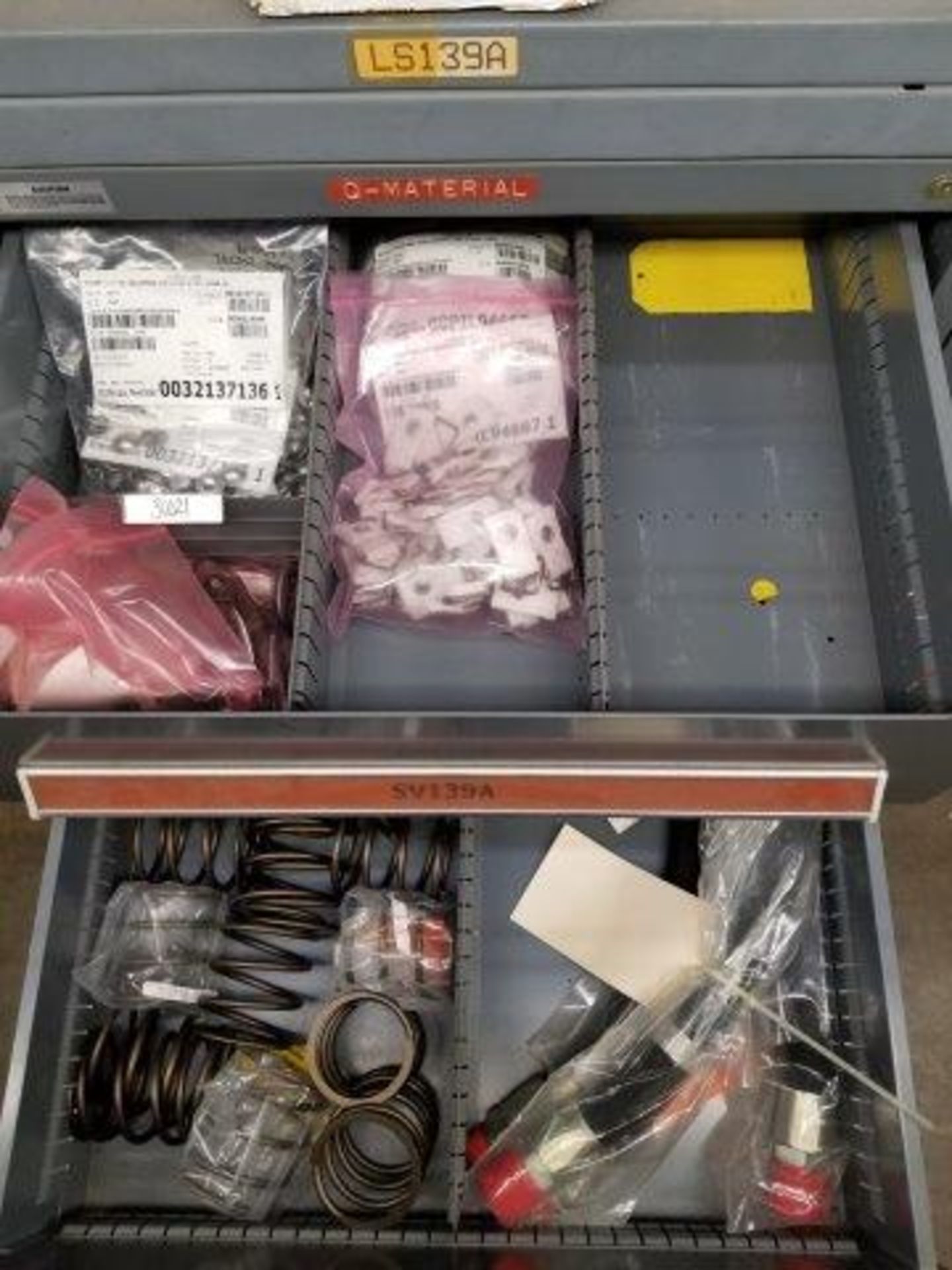 LOT - CONTENTS ONLY OF (23) VIDMAR CABINETS, CONSISTING OF ASSORTED HARDWARE, ELECTRICAL - Image 72 of 78