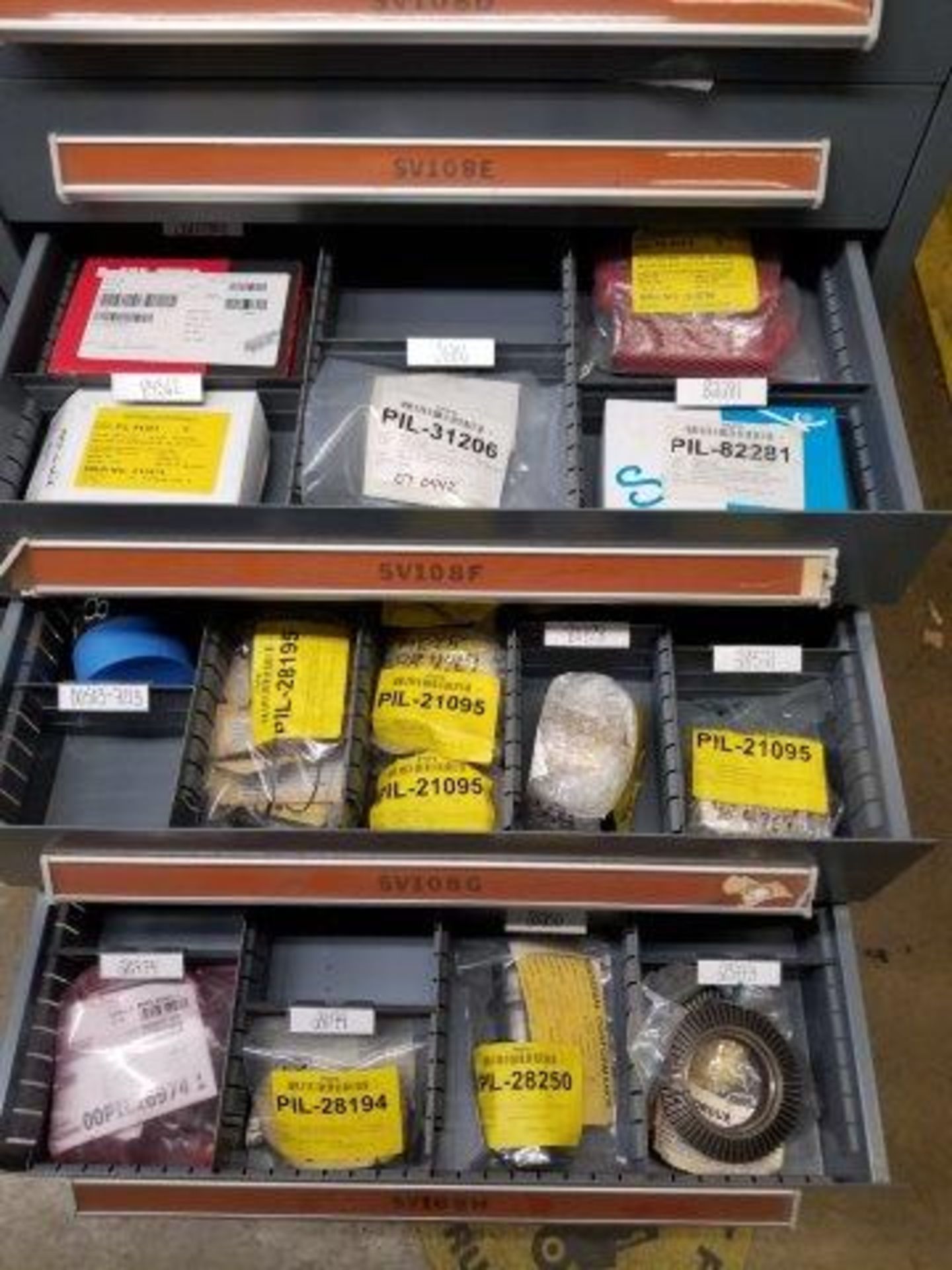 LOT - CONTENTS ONLY OF (16) VIDMAR CABINETS, CONSISTING OF ASSORTED HARDWARE, ELECTRICAL - Image 51 of 52