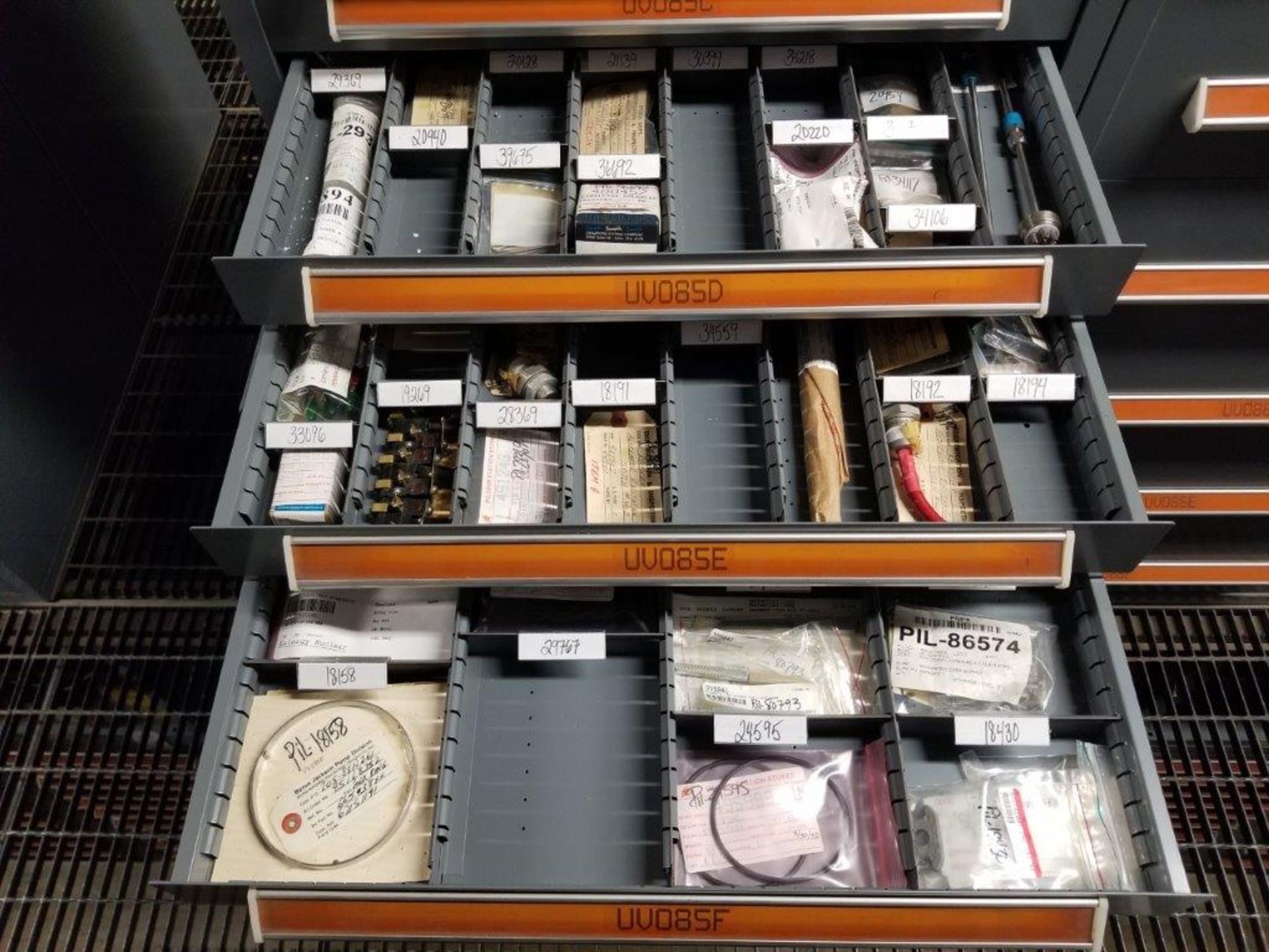 LOT - CONTENTS ONLY OF (10) VIDMAR CABINETS, CONSISTING OF ASSORTED HARDWARE, ELECTRICAL - Image 3 of 28