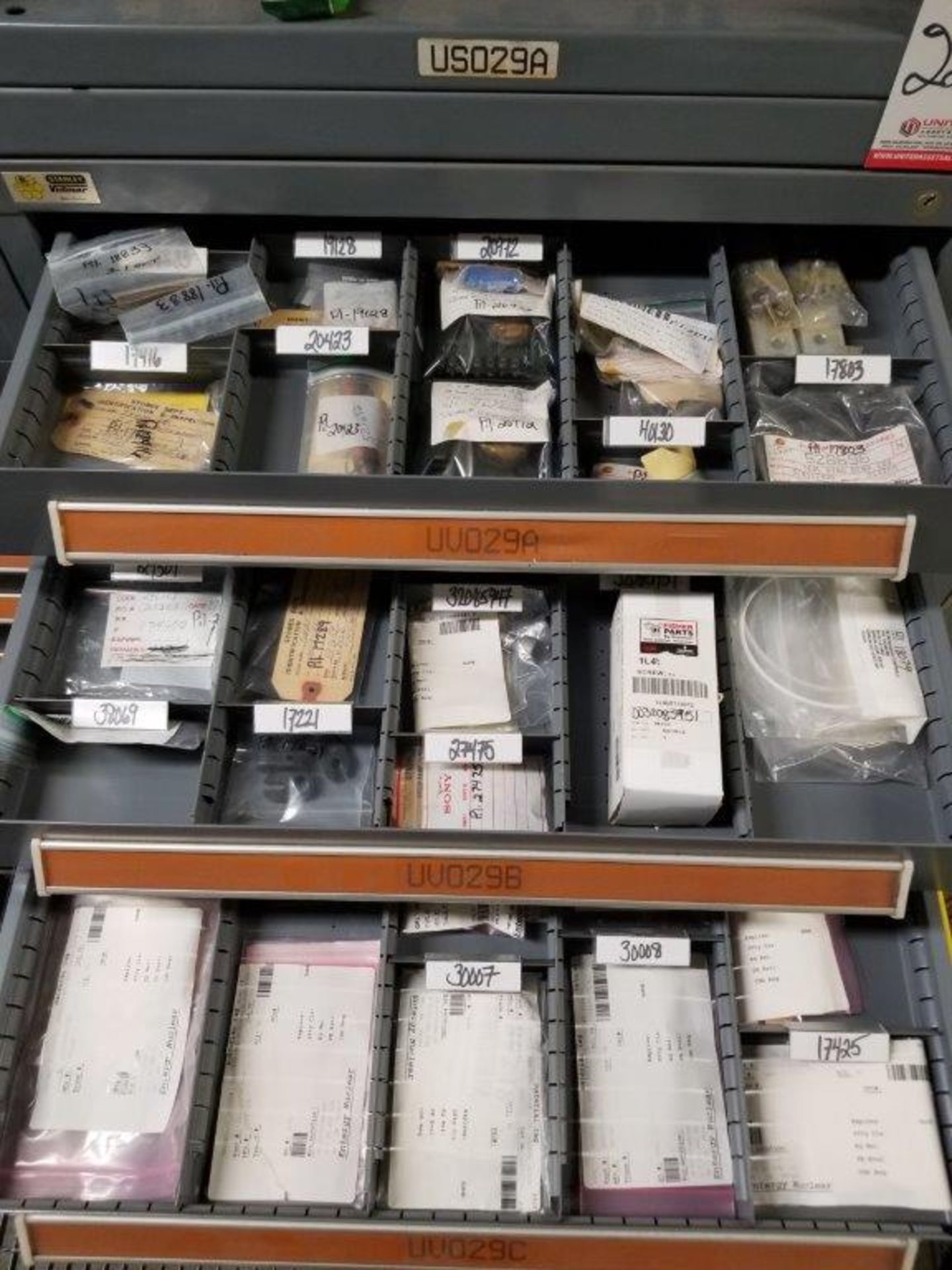 LOT - CONTENTS ONLY OF (17) VIDMAR CABINETS, CONSISTING OF ASSORTED HARDWARE, ELECTRICAL - Image 41 of 43