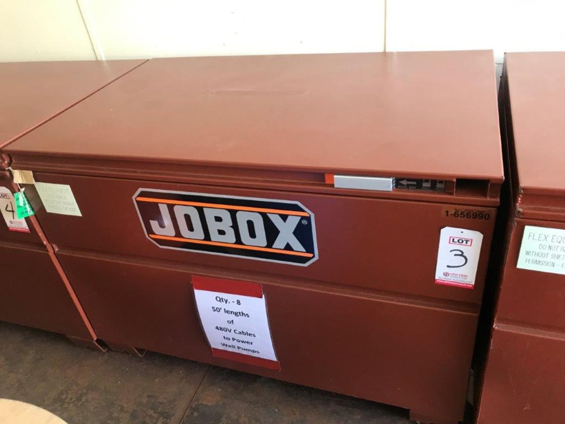 JOBOX, MODEL 1-656990, 48" X 30" X 30" DEEP (LOCATION: FLEX CONTAINER)