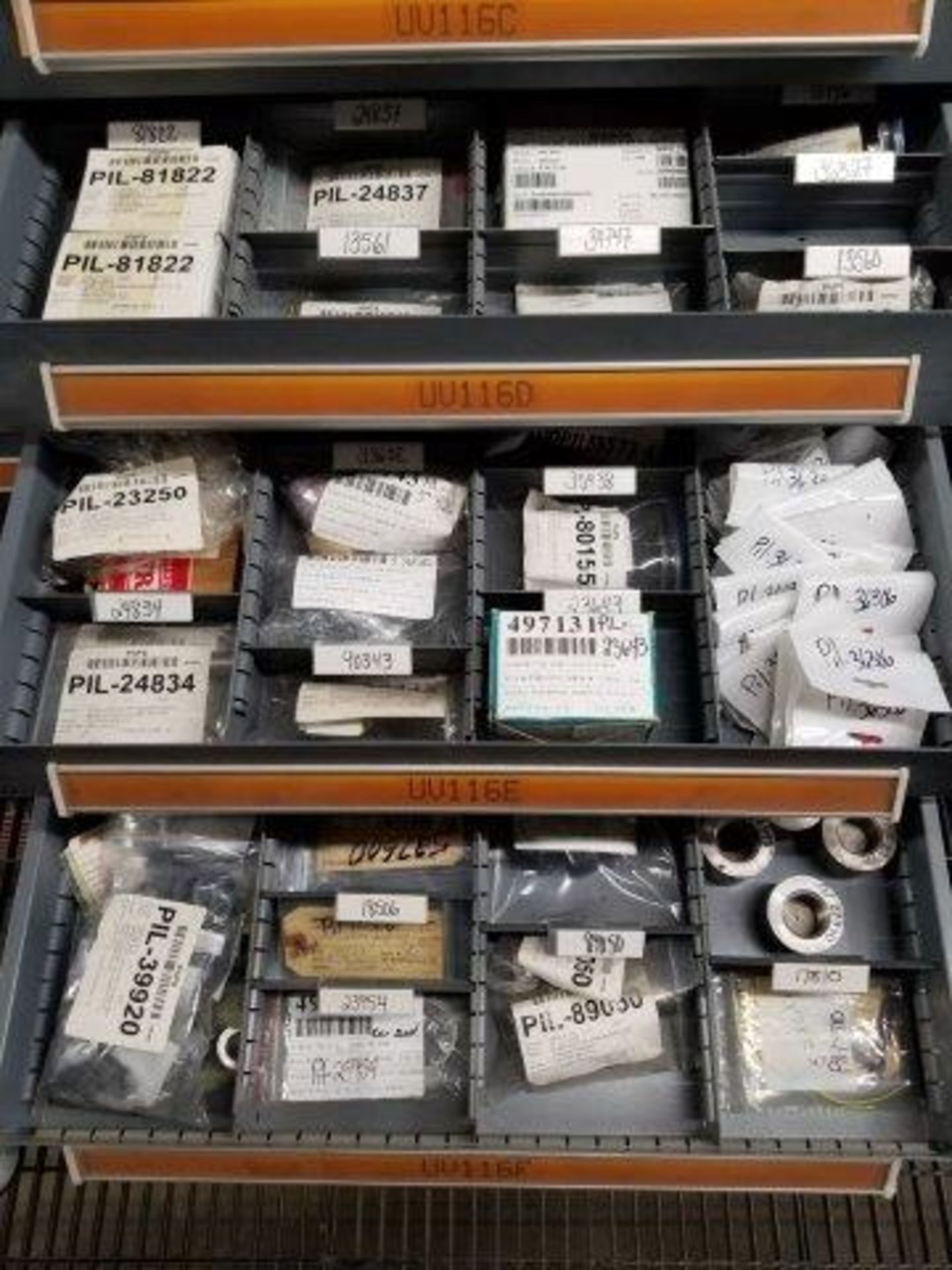 LOT - CONTENTS ONLY OF (14) VIDMAR CABINETS, CONSISTING OF ASSORTED HARDWARE, ELECTRICAL - Image 25 of 50