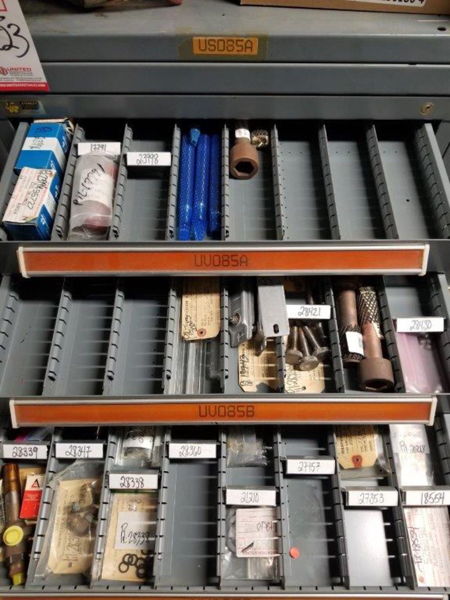 LOT - CONTENTS ONLY OF (10) VIDMAR CABINETS, CONSISTING OF ASSORTED HARDWARE, ELECTRICAL - Image 2 of 28