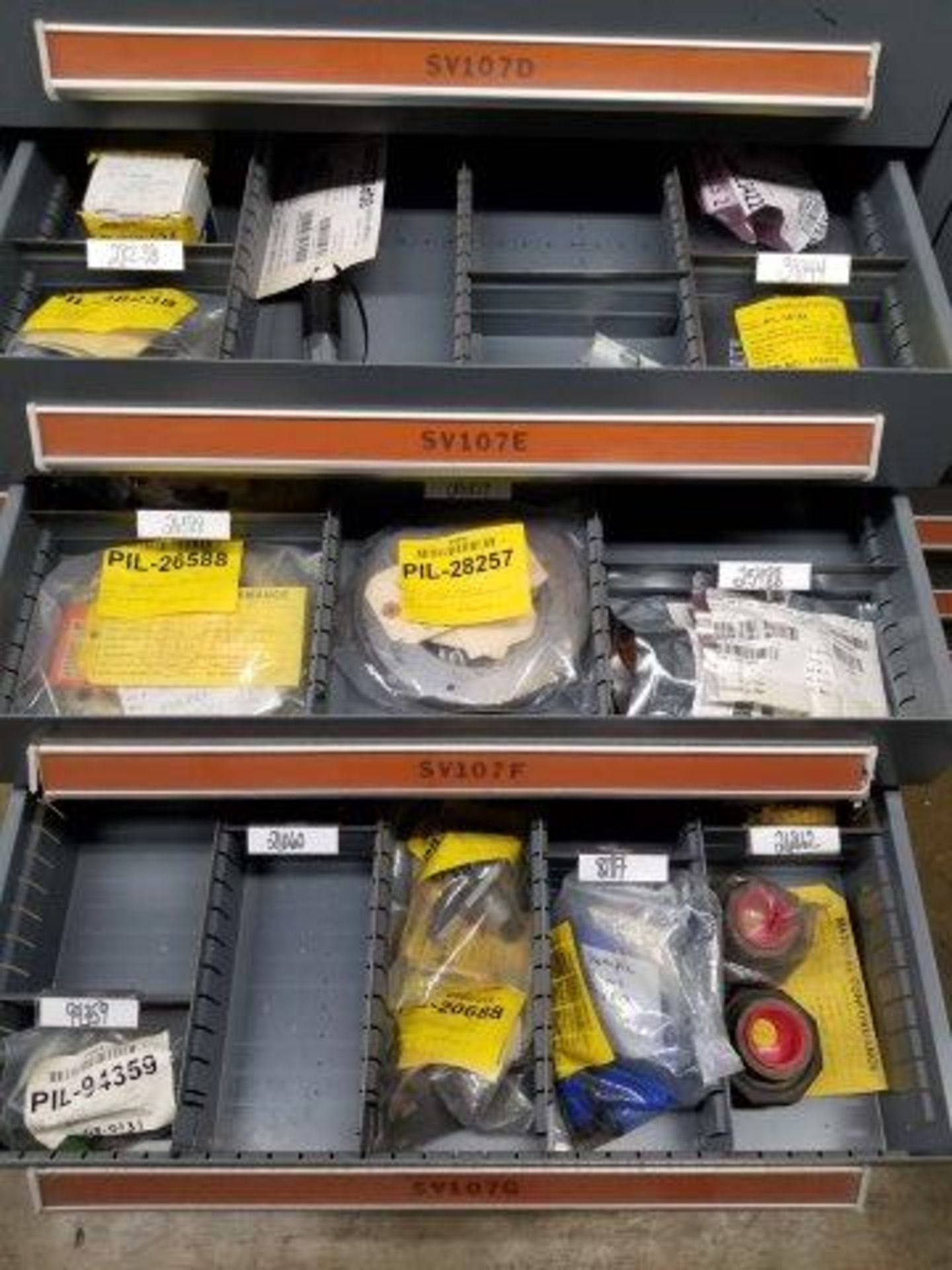 LOT - CONTENTS ONLY OF (16) VIDMAR CABINETS, CONSISTING OF ASSORTED HARDWARE, ELECTRICAL - Image 48 of 52