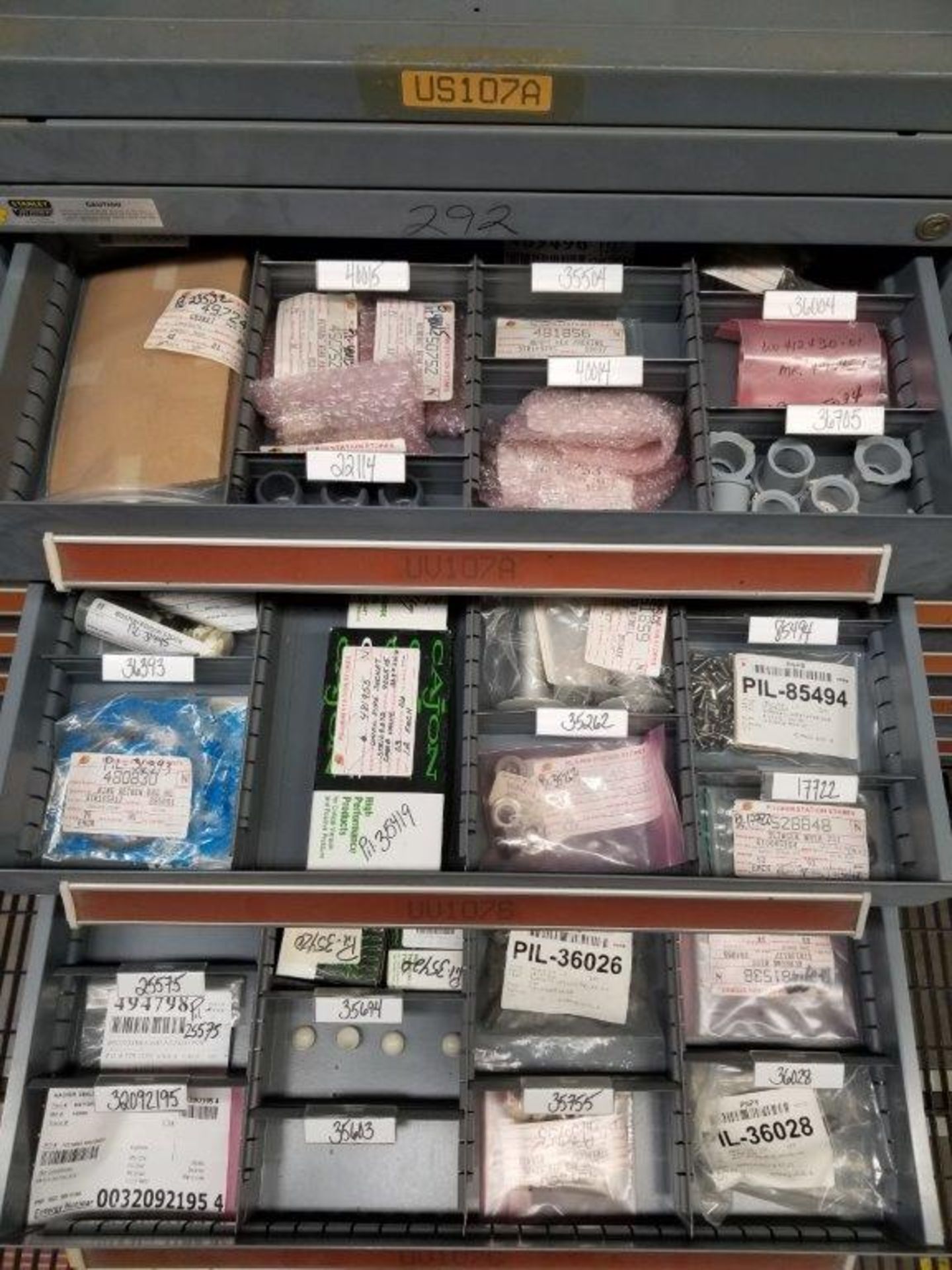 LOT - CONTENTS ONLY OF (16) VIDMAR CABINETS, CONSISTING OF ASSORTED HARDWARE, ELECTRICAL - Image 20 of 41
