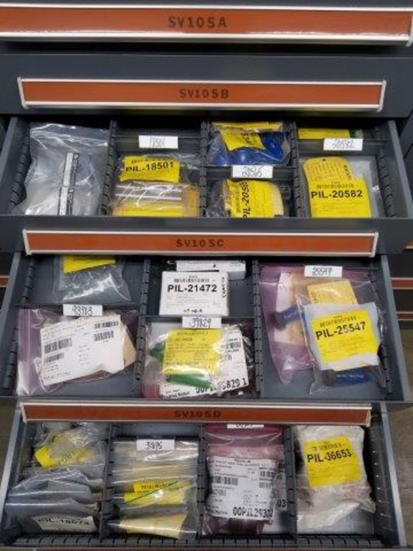 LOT - CONTENTS ONLY OF (16) VIDMAR CABINETS, CONSISTING OF ASSORTED HARDWARE, ELECTRICAL - Image 42 of 52