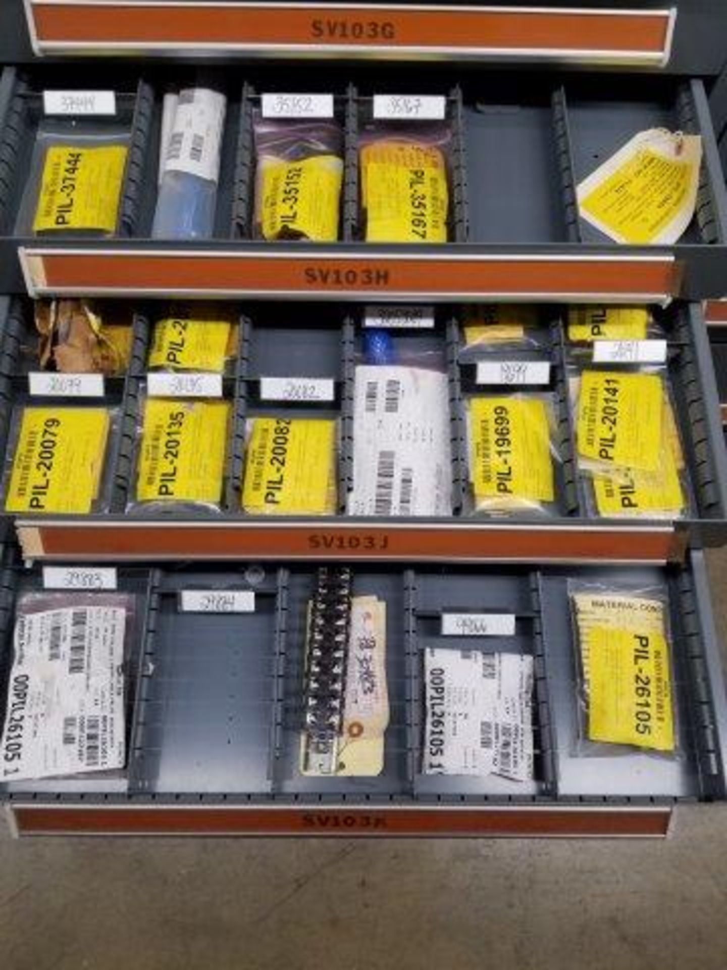 LOT - CONTENTS ONLY OF (16) VIDMAR CABINETS, CONSISTING OF ASSORTED HARDWARE, ELECTRICAL - Image 39 of 52