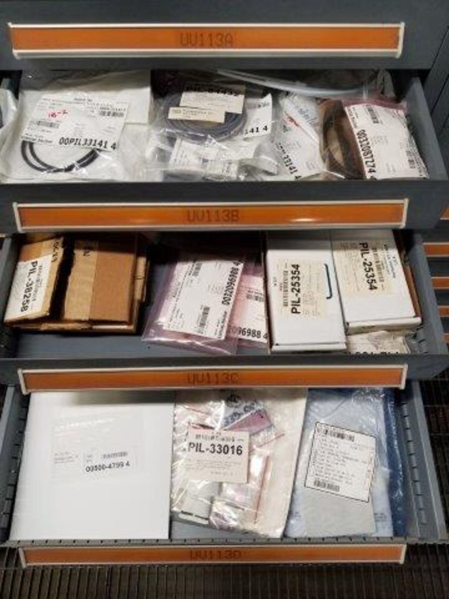 LOT - CONTENTS ONLY OF (14) VIDMAR CABINETS, CONSISTING OF ASSORTED HARDWARE, ELECTRICAL - Image 35 of 50