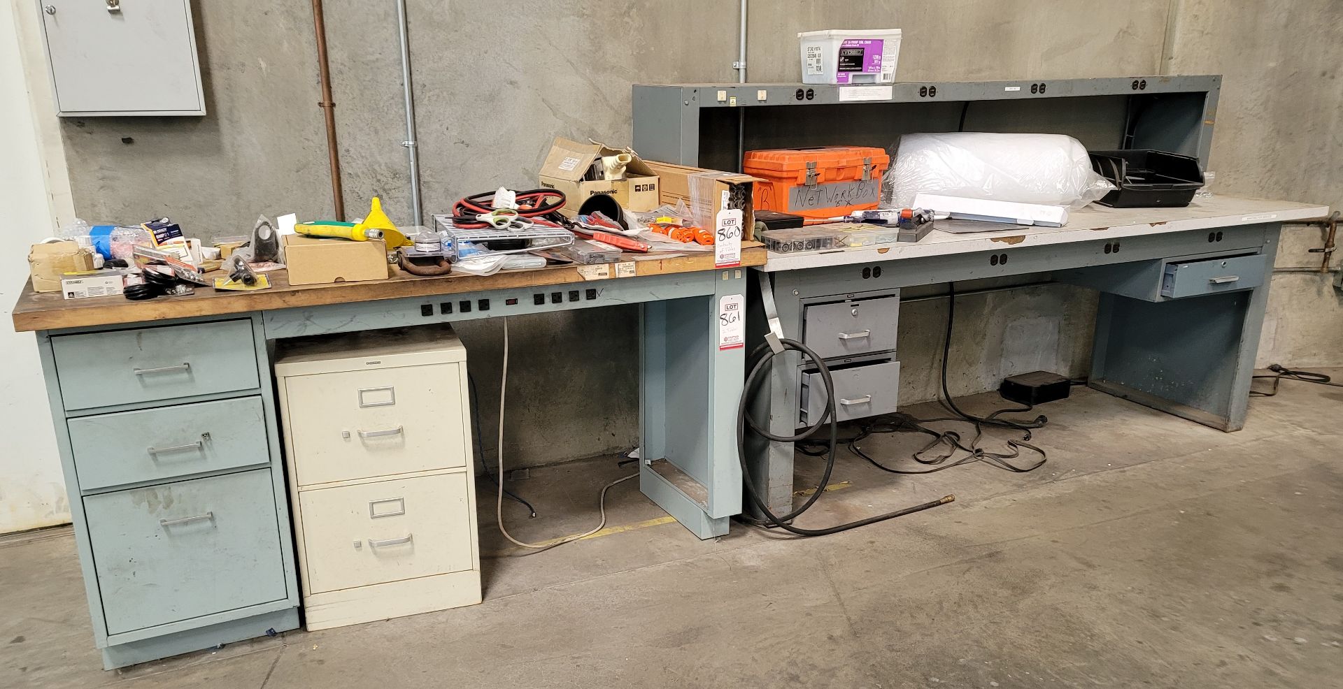 LOT - (2) WORKBENCHES, 6' X 8'