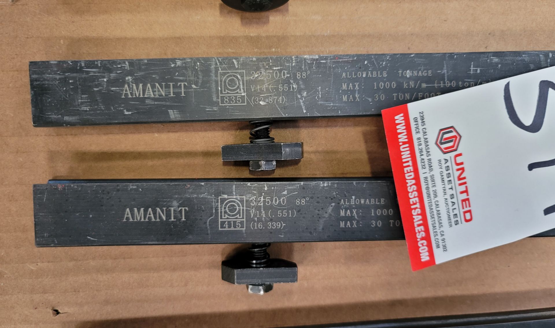 LOT - AMADA BRAKE DIES (SEE PHOTOS FOR SPECS)