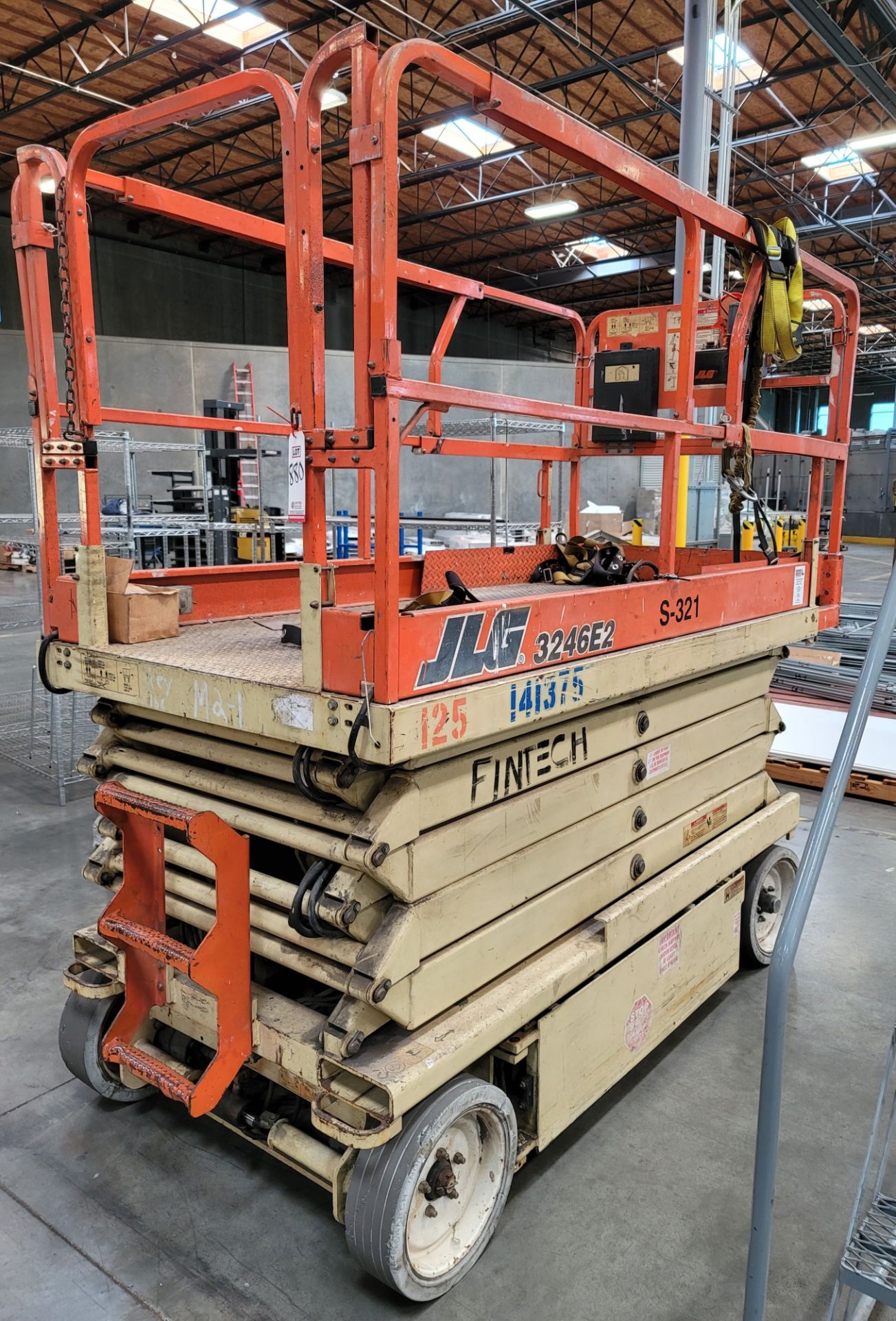 JLG 3246E2 ELECTRIC SCISSOR LIFT, 32' ELEVATED HEIGHT, APPROX. 8,700 HOURS (DELAYED PICKUP UNTIL