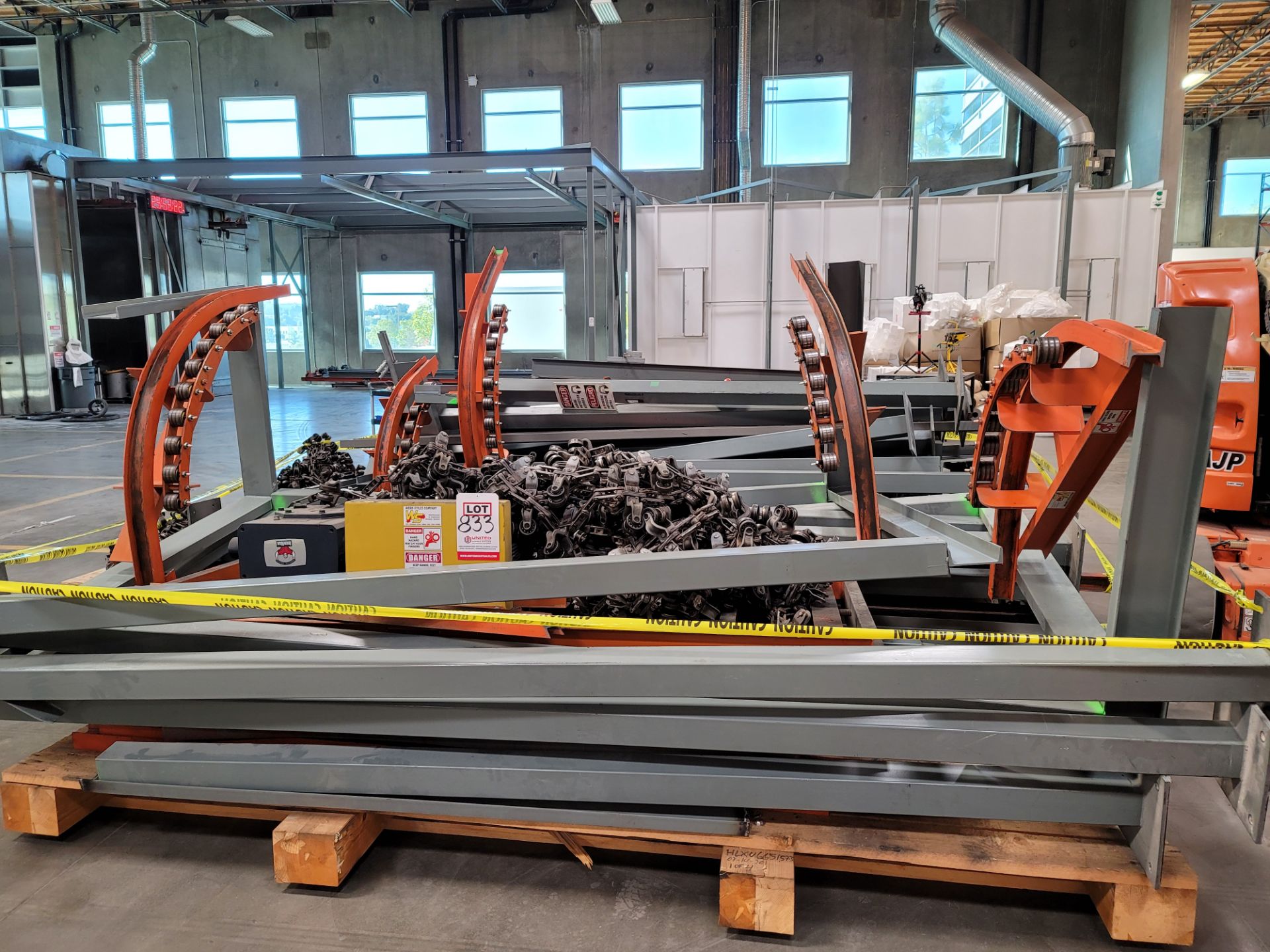 WEBB-STYLES OVERHEAD CONVEYOR SYSTEM FOR THE GEMA POWDER COATING LINE (PHOTOS SHOW BEFORE AND - Image 12 of 12