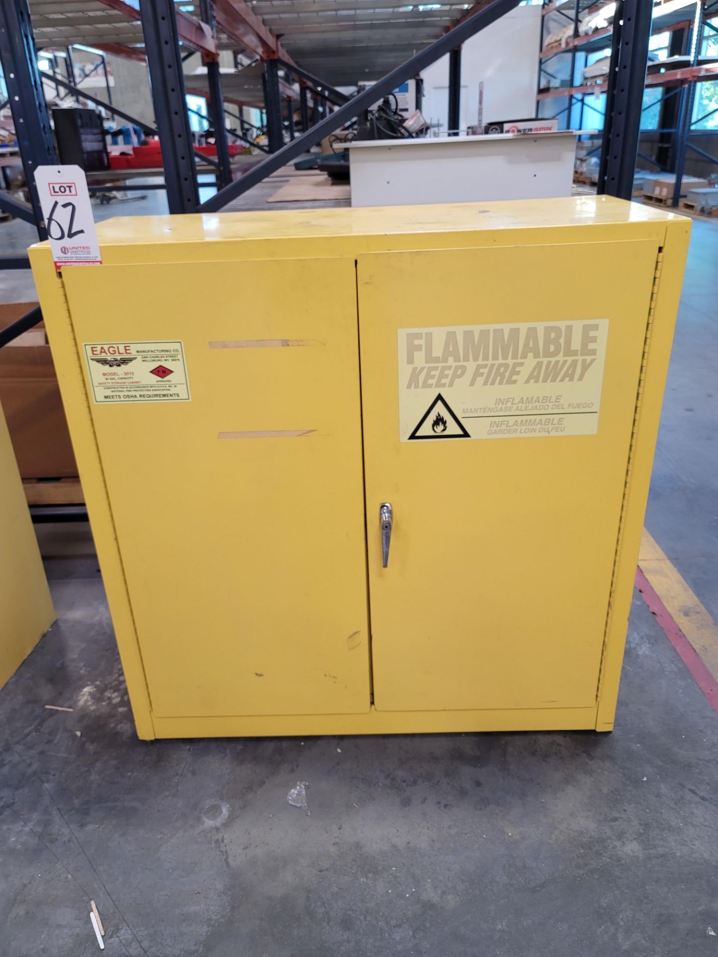 EAGLE 30-GALLON FLAMMABLE LIQUIDS STORAGE CABINET, MODEL 3010