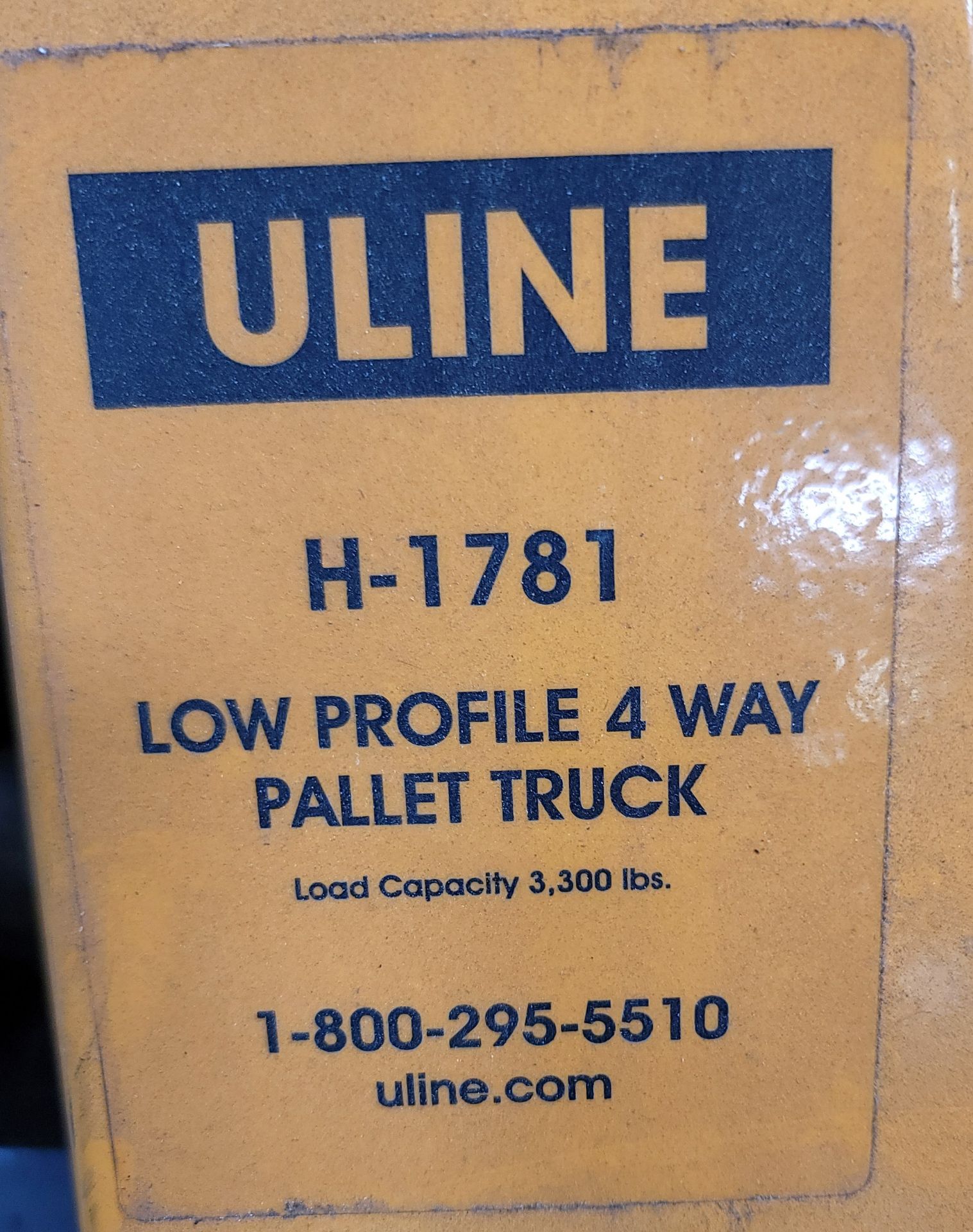 ULINE H-1781 LOW PROFILE 4 WAY PALLET JACK, 3,300 LB CAPACITY - Image 3 of 3