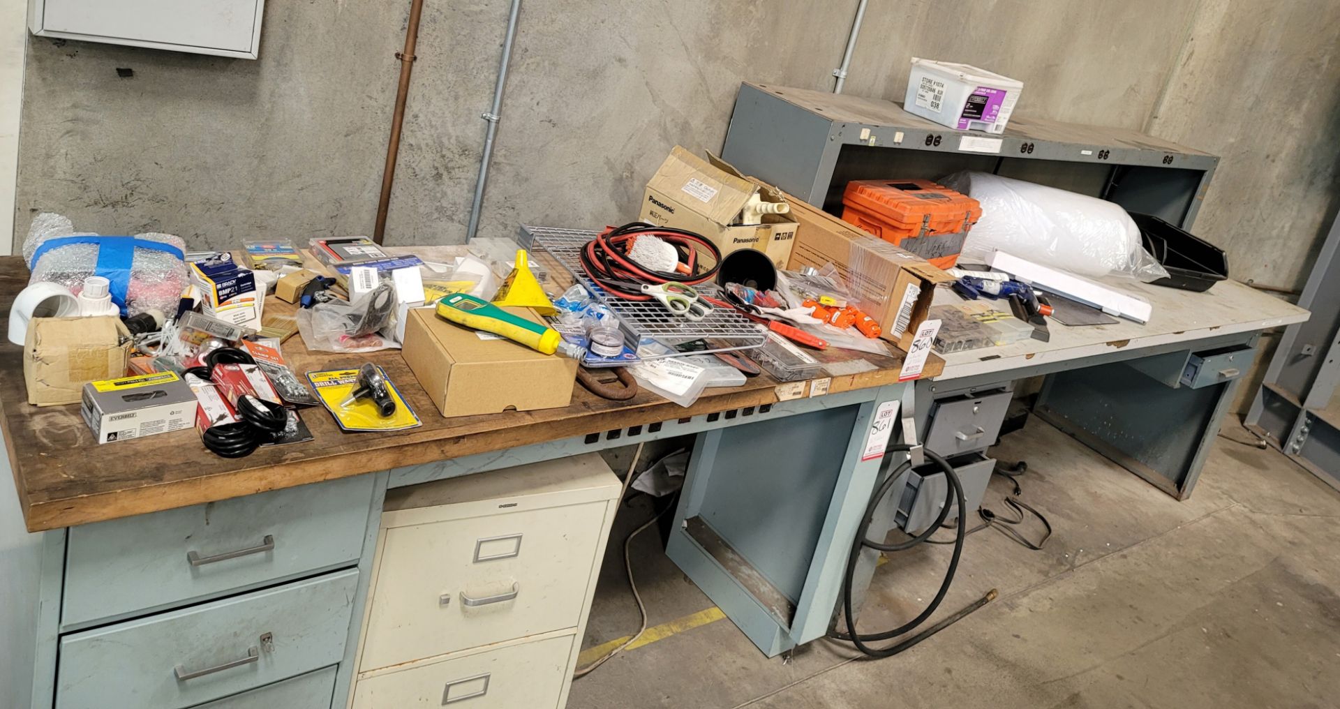 LOT - CONTENTS ONLY OF (2) WORKBENCH TOPS