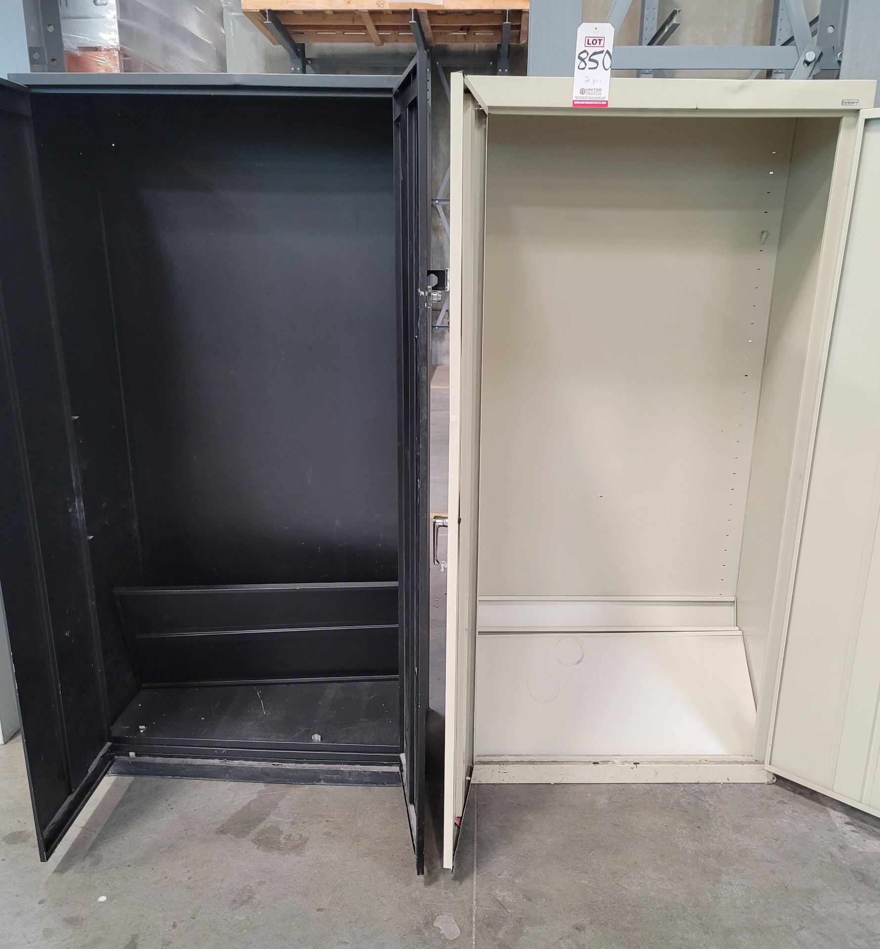 LOT - (2) 2-DOOR STORAGE CABINETS, EMPTY - Image 2 of 2