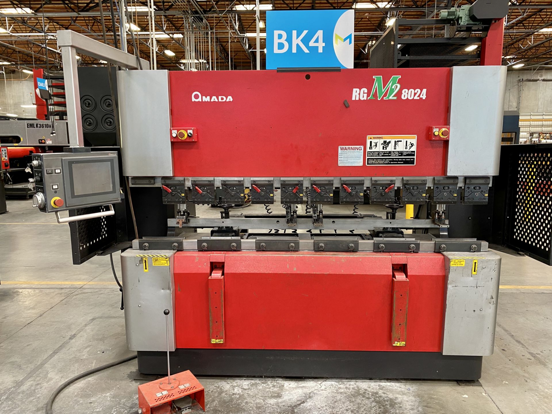 2010 AMADA RG-M28024 88 TON X 2.4 METER CNC PRESS BRAKE, 94.5" MAX BENDING LENGTH, 80.7" DISTANCE