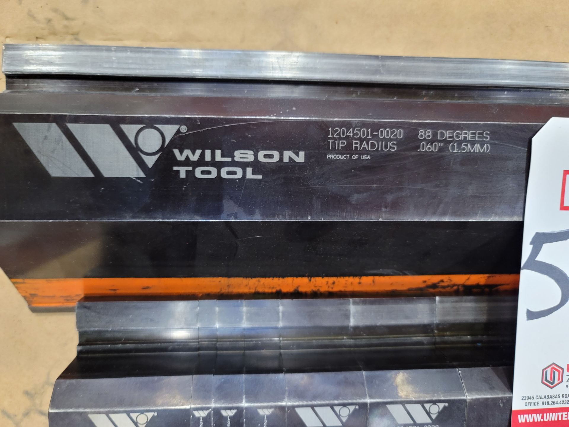 LOT - WILSON TOOL BRAKE DIES (SEE PHOTOS FOR SPECS)