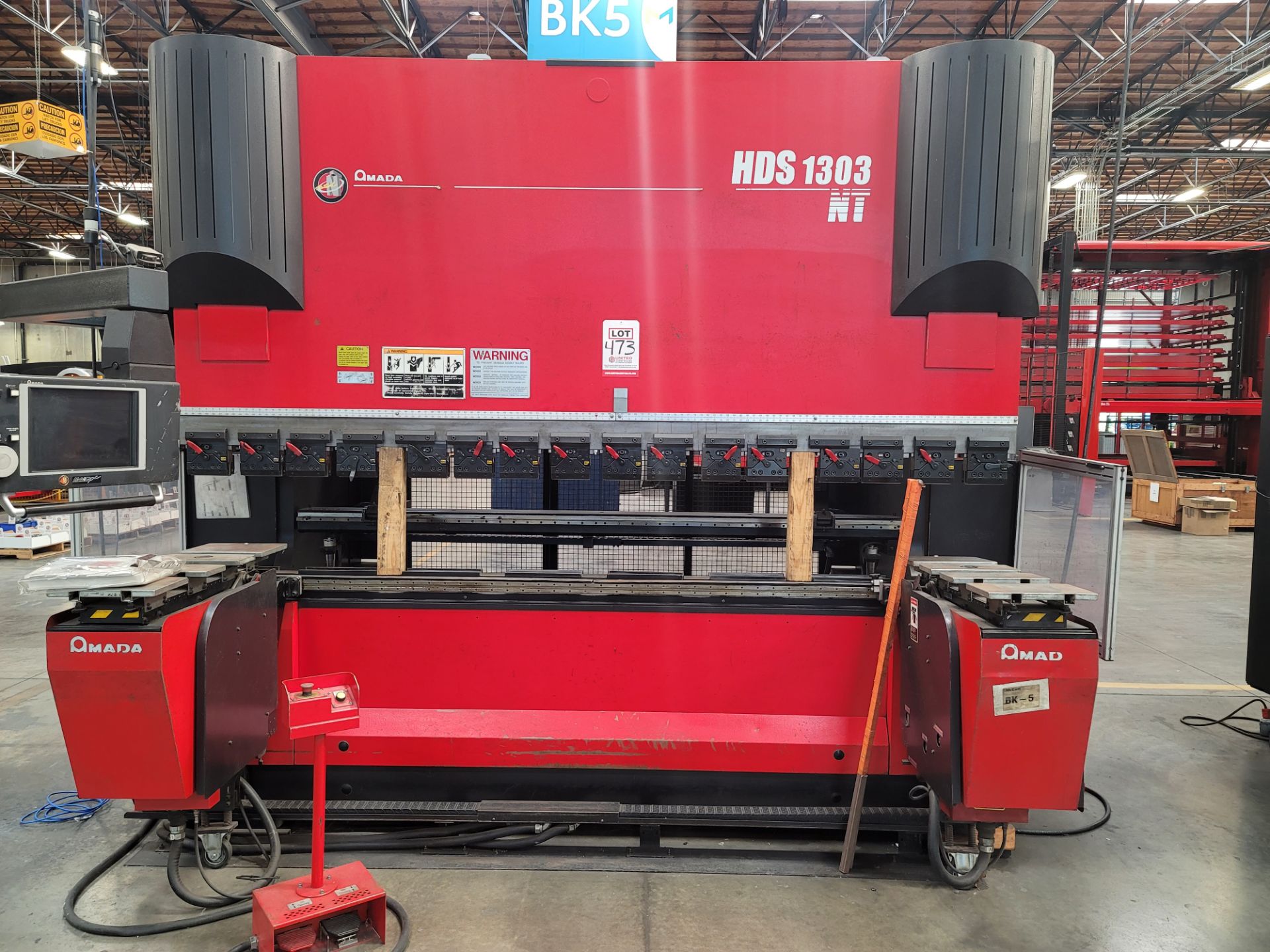 2010 AMADA HDS-1303NT 143 TON X 3 METER SERVO HYDRAULIC CNC PRESS BRAKE, 127" MAX BEND LENGTH,