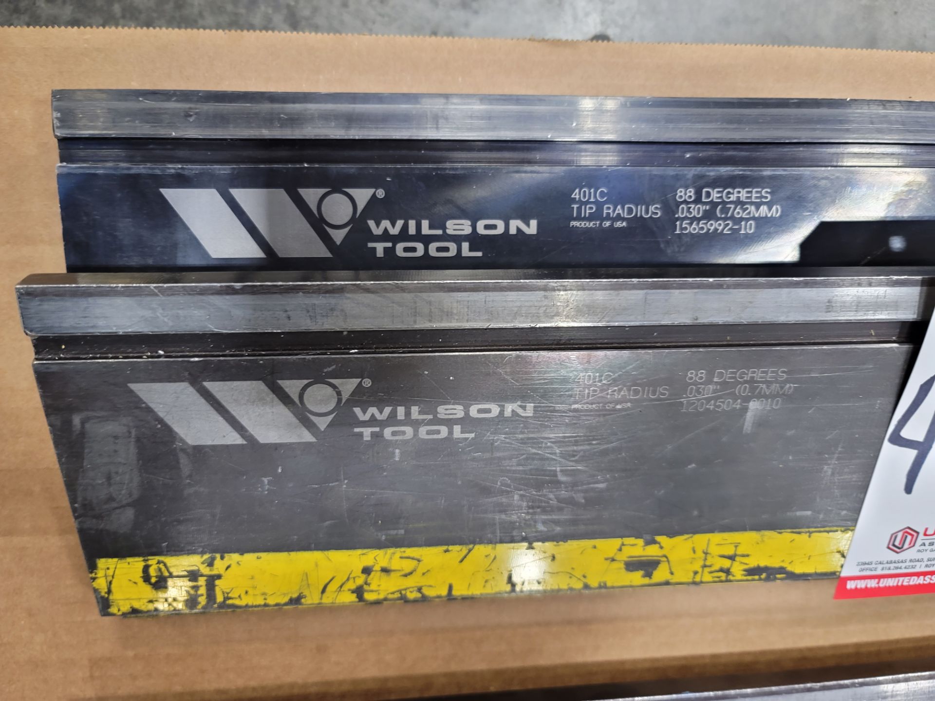 LOT - WILSON TOOL BRAKE DIES (SEE PHOTOS FOR SPECS)