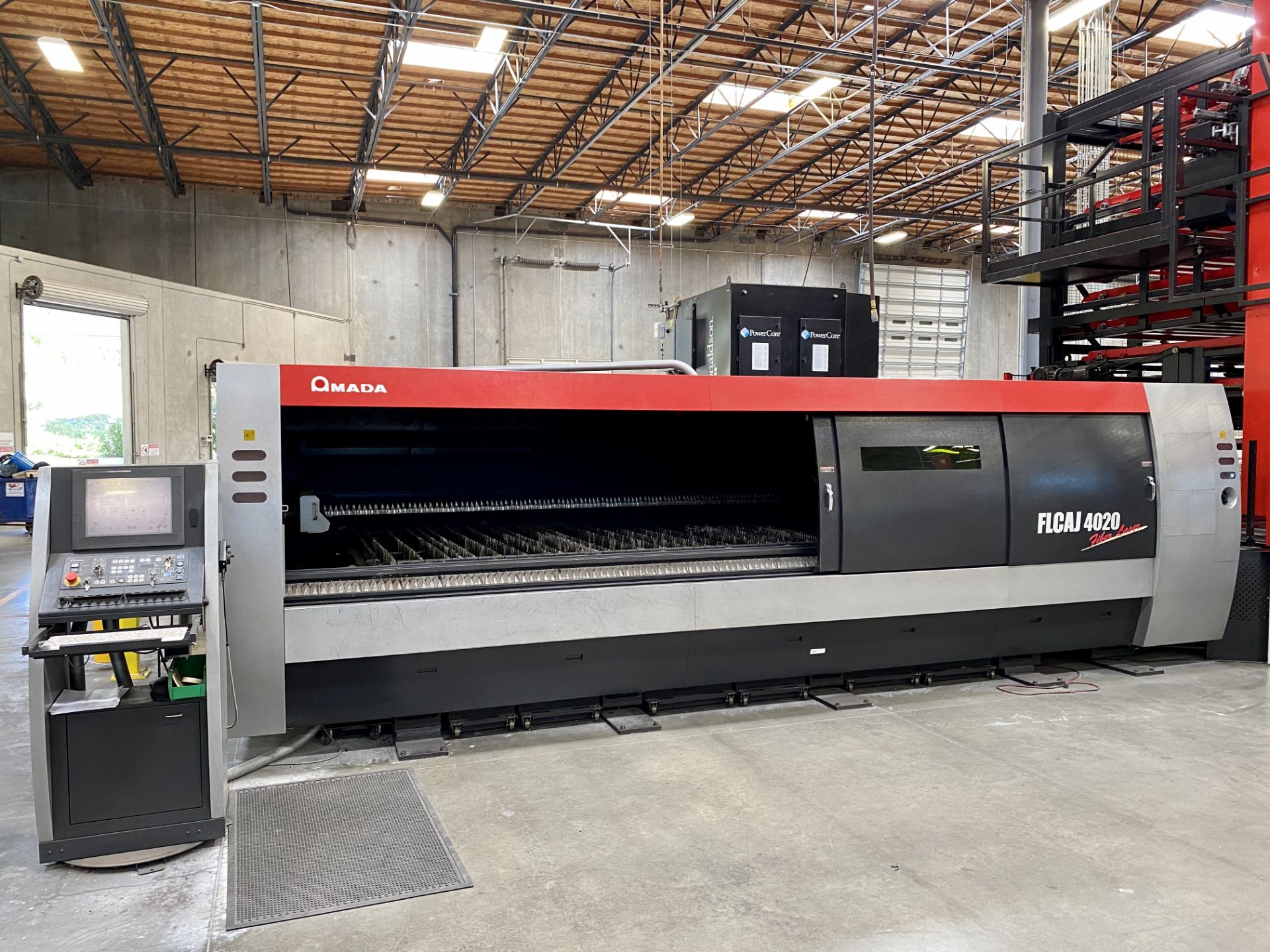 2014 AMADA FLCAJ 4020 FIBER LASER FABRICATION CELL, AMADA AJ4000 4.2 KW GEN 2 FIBER LASER, AMNC-F - Image 5 of 51