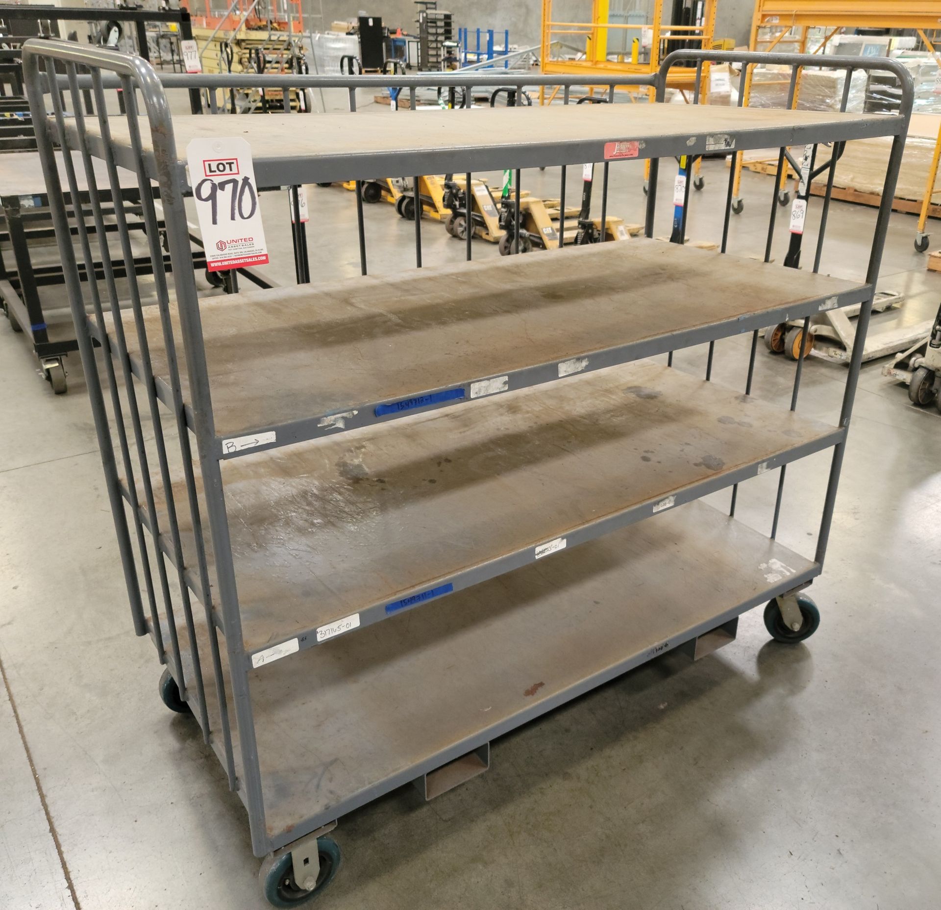 HEAVY DUTY CART, 5' X 30", FORKLIFT POCKETS