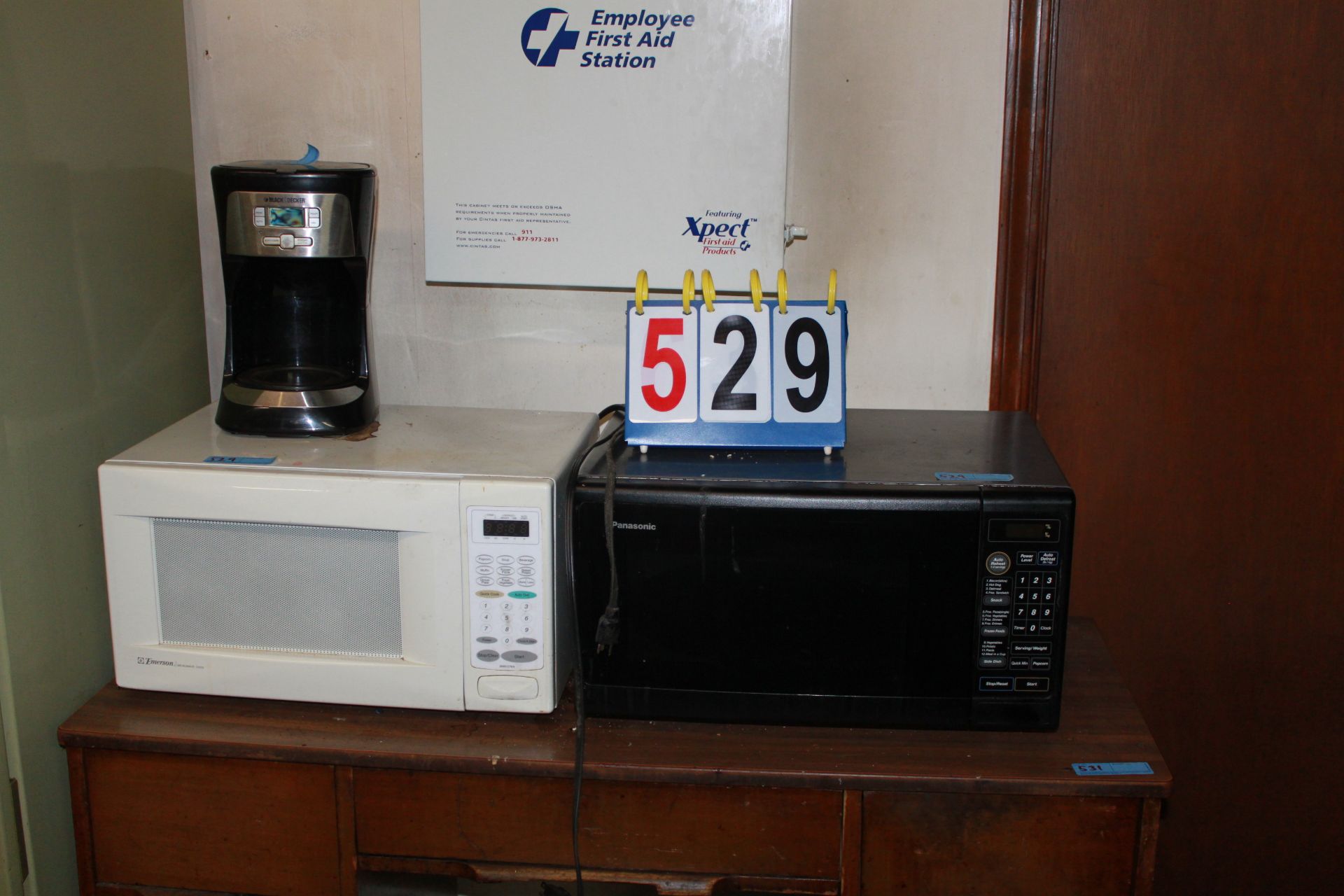 TWO MICROWAVES & ONE COFFEE MAKER