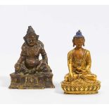 SEATED SHAKYAMUNI AND YELLOW JAMBHALA.