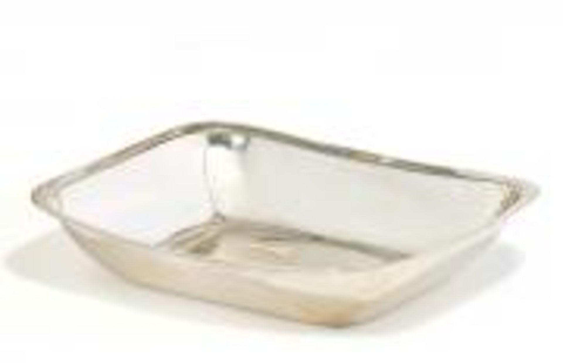 LARGE SILVER RECTANGULAR BOWL. - Image 2 of 2