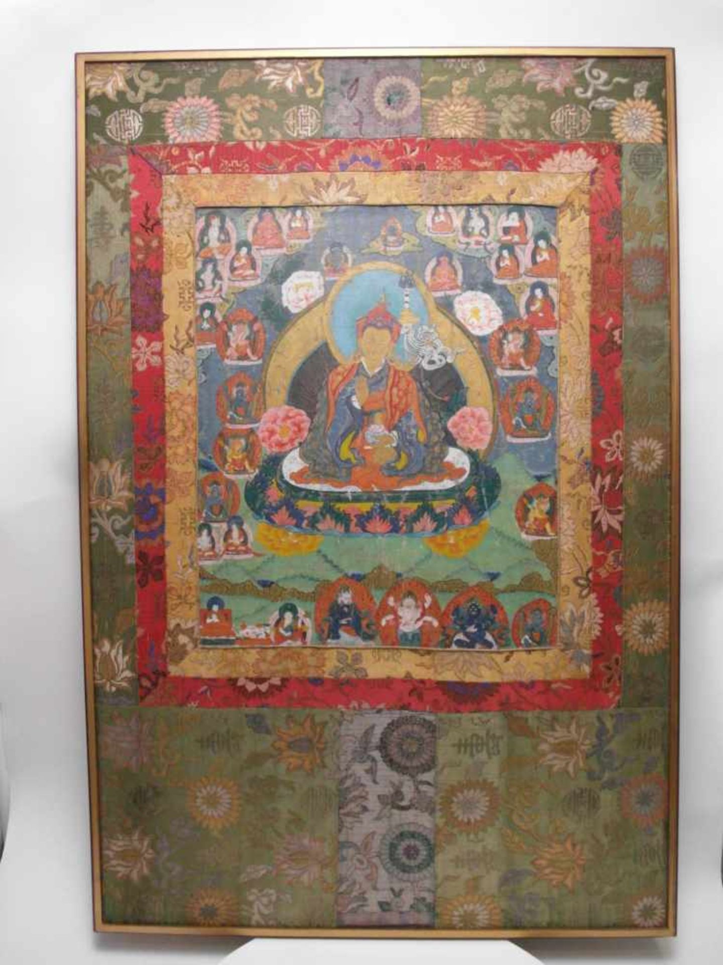 TWO THANGKA OF PADMASAMBHAVA AND THE LIFE OF BUDDHA. - Bild 2 aus 2