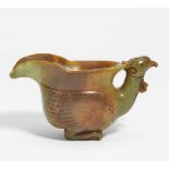 ARCHAISING LIBATION CUP IN THE SHAPE OF A BIRD.