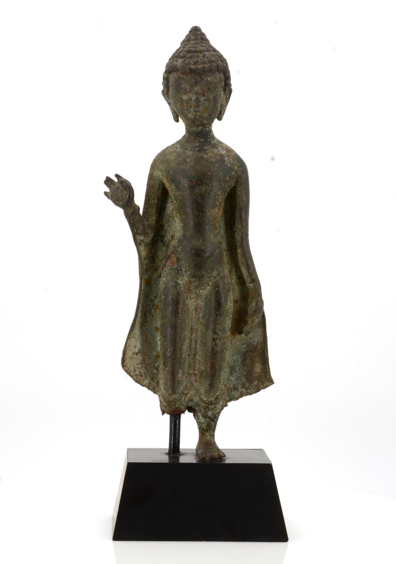 STANDING BUDDHA WITH OPEN CLOAK. Origin: Burma/Myanmar. Dynasty: Pagan period (839-1287). Date: - Bild 3 aus 10