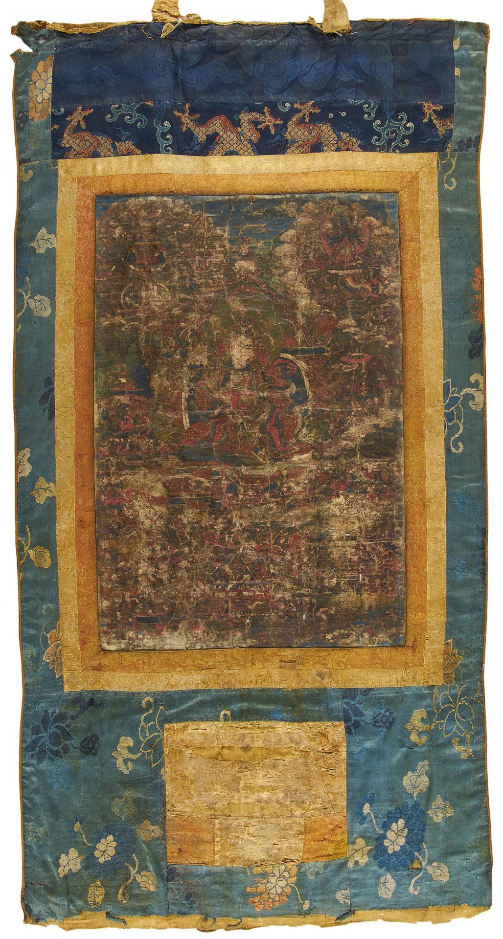 THANGKA OF THE FIGHTING BUDDHA KING RUDRACAKRIN. Origin: Ladakh/Tibet. Date: 18th/19th c. Technique: