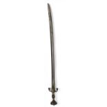 RARE PULWAR SWORD. Origin: Mughal India. Date: 18th-19th c. Technique: Steel, gold inlay at the