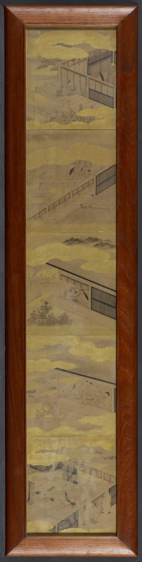 FIVE ALBUM LEAVES (SHIKISHI). Origin: Japan. Dynasty: Edo period (1603-1868). Technique: Ink with - Bild 2 aus 3