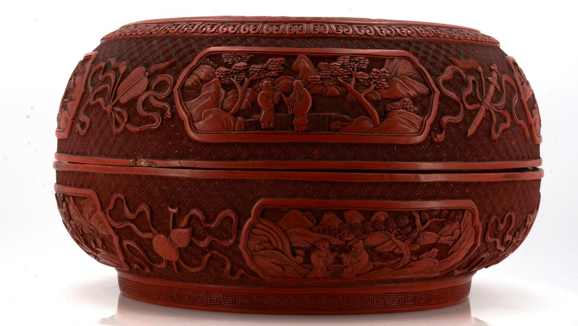 IMPORTANT BOX WITH RED CARVED LACQUER. Origin: China. Dynasty: Qing dynasty. Date: 18th c. - Bild 4 aus 17