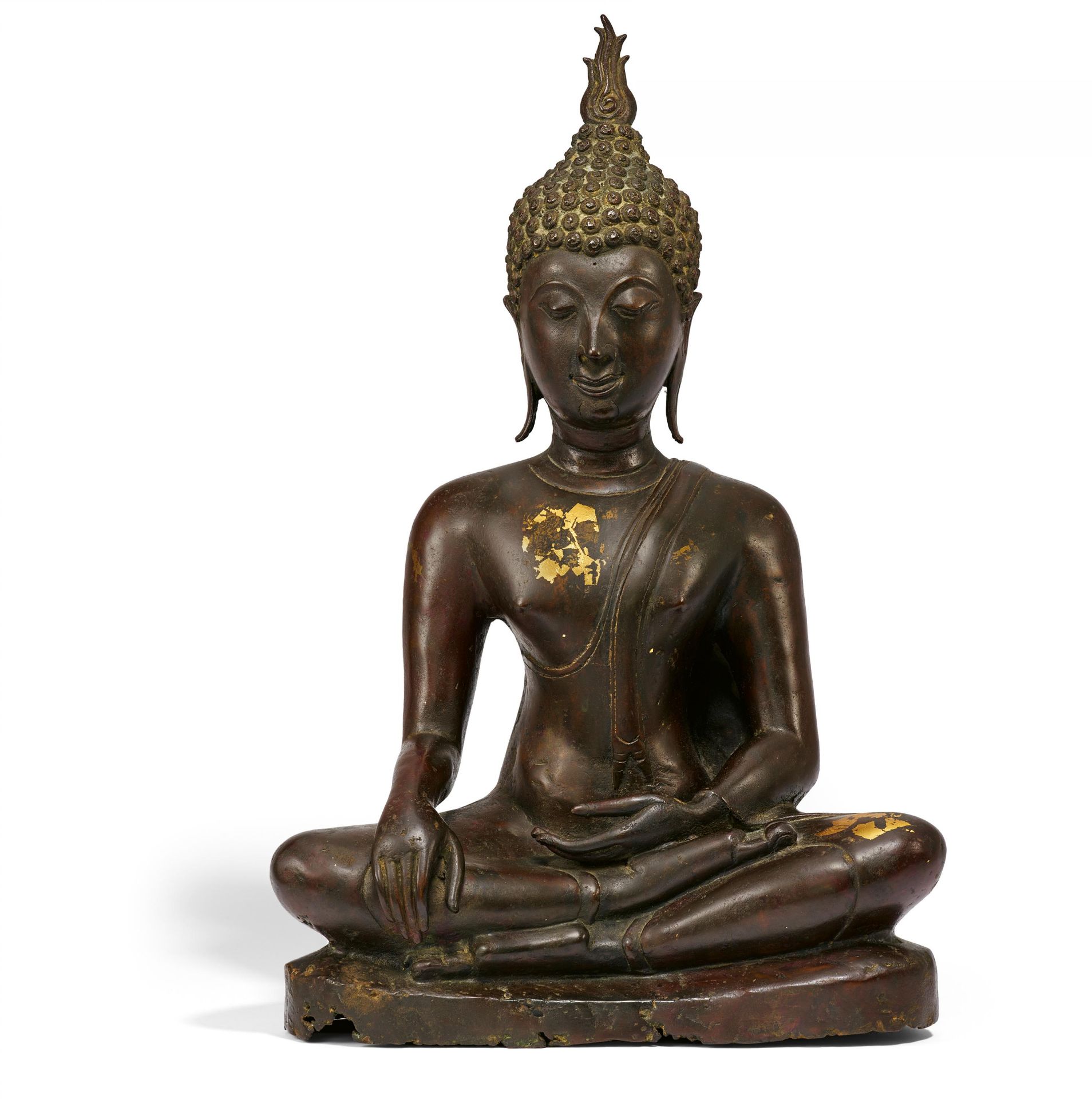 LARGE BUDDHA MARAVIJAYA. Origin: Thailand. Dynasty: Sukhothai style. Date: 17th c. or later.