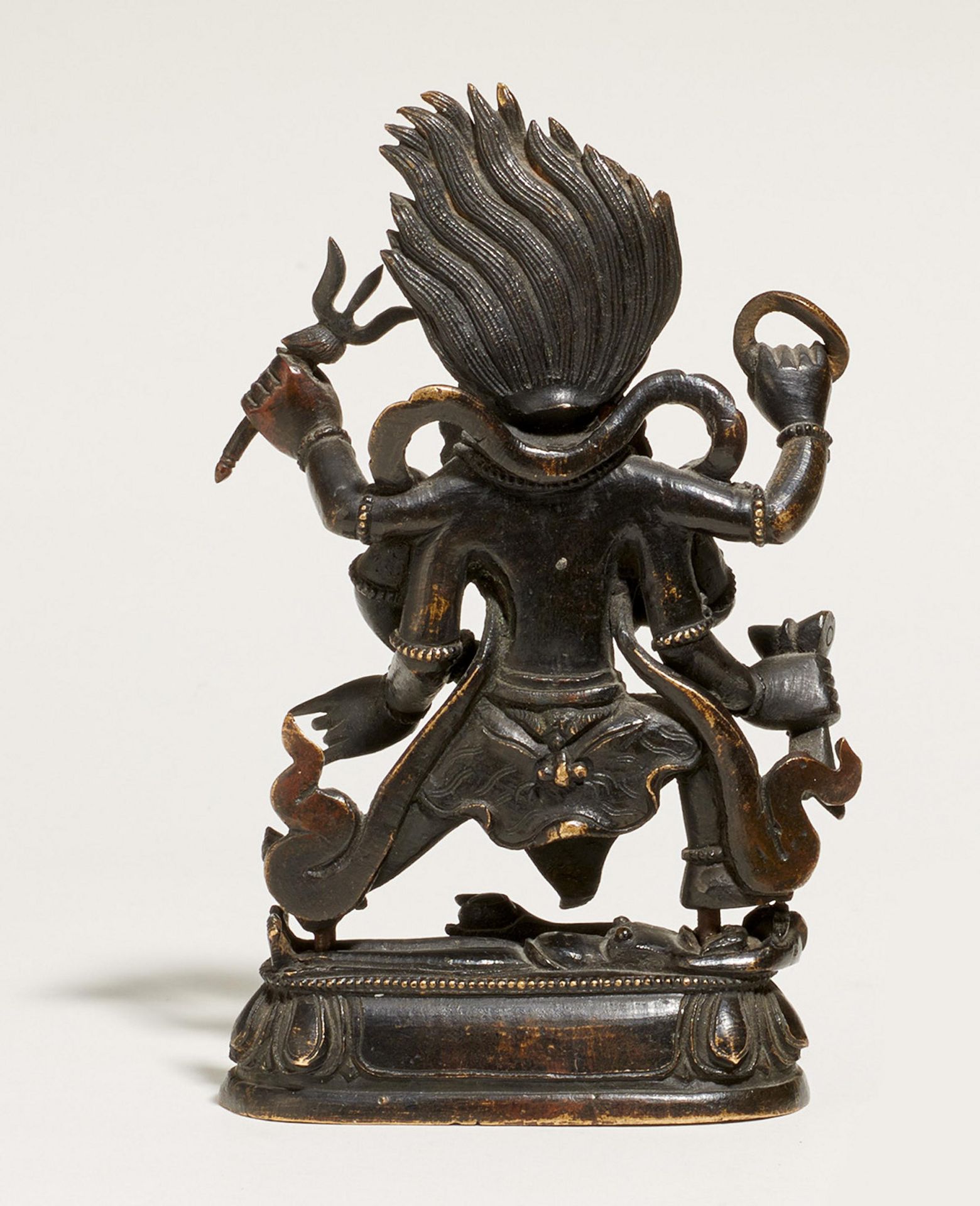 Title: Sadbhuja Mahakala. Origin: Tibet. Measurement: Weight 520g. Height 13.4. Description: - Bild 2 aus 6