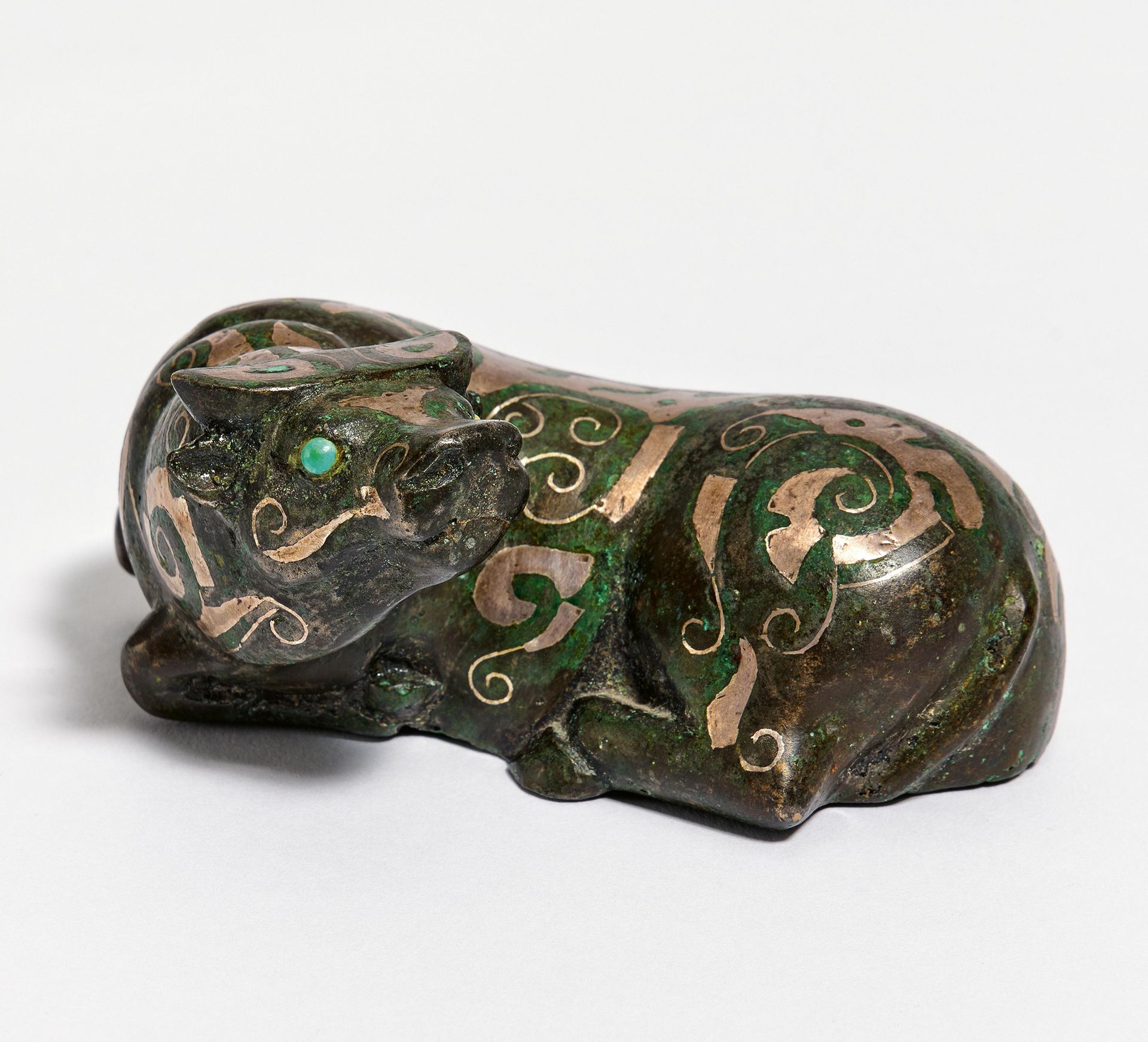 RECLINING OX. Origin: China. Maker/Designer: In the style of the Warring states, but later.
