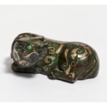 RECLINING OX. Origin: China. Maker/Designer: In the style of the Warring states, but later.