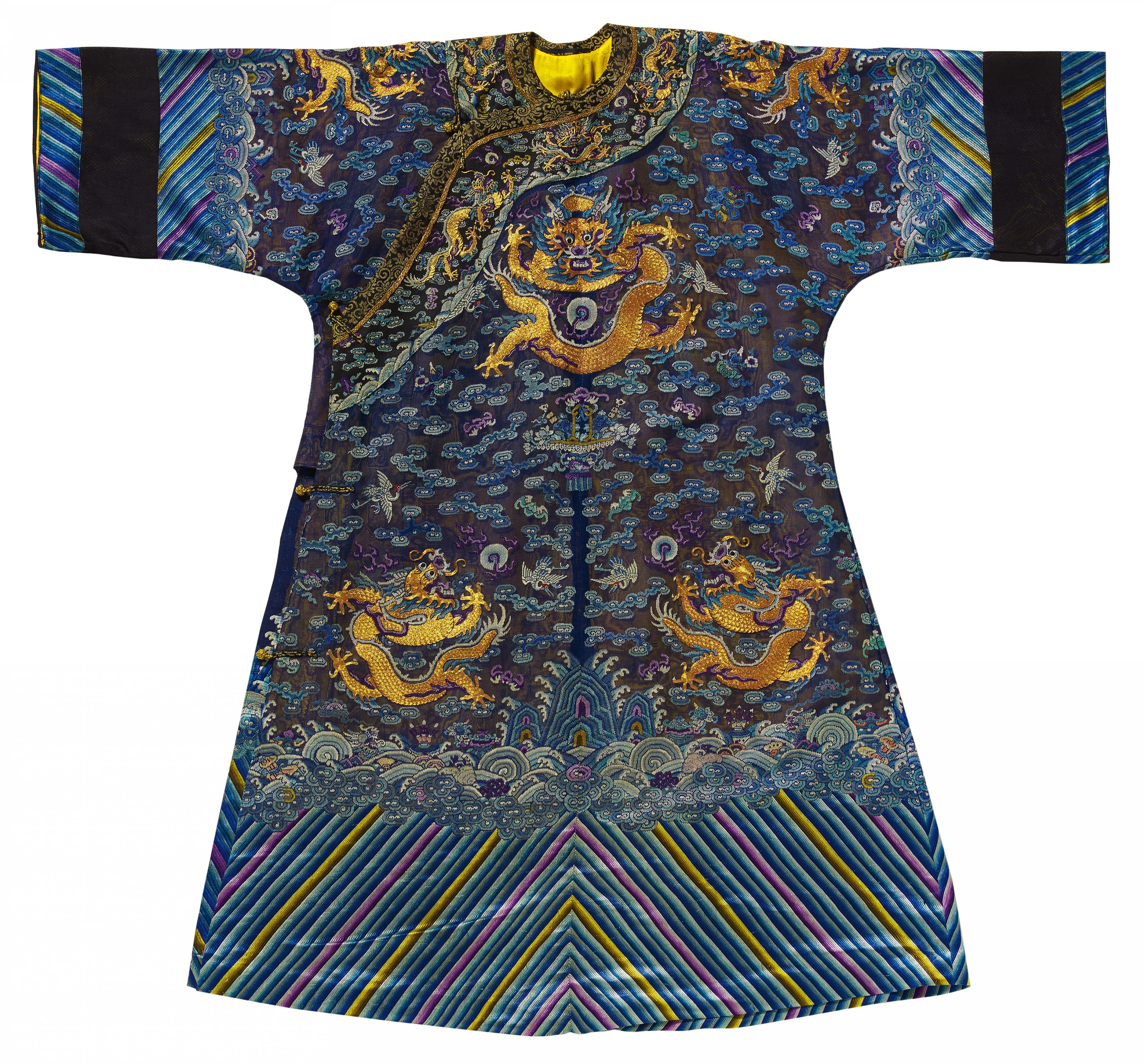 BLUE DRAGON ROBE FOR MIDSUMMER. Origin: China. Dynasty: Qing dynasty. Date: 19th-early 20th c.