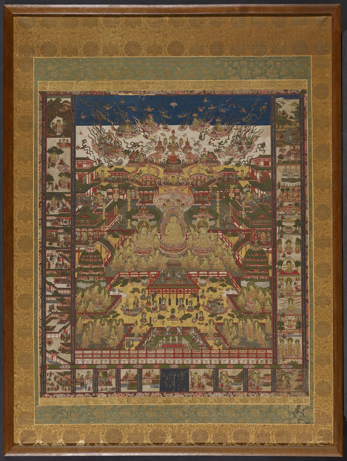 PAINTING OF THE TAIMA MANDALA. Origin: Japan. Dynasty: Edo period (1603-1868). Technique: Ink, - Bild 2 aus 3