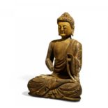 IMPORTANT AND LARGE MEDITATING BUDDHA. Origin: China. Date: In the style of the early Ming