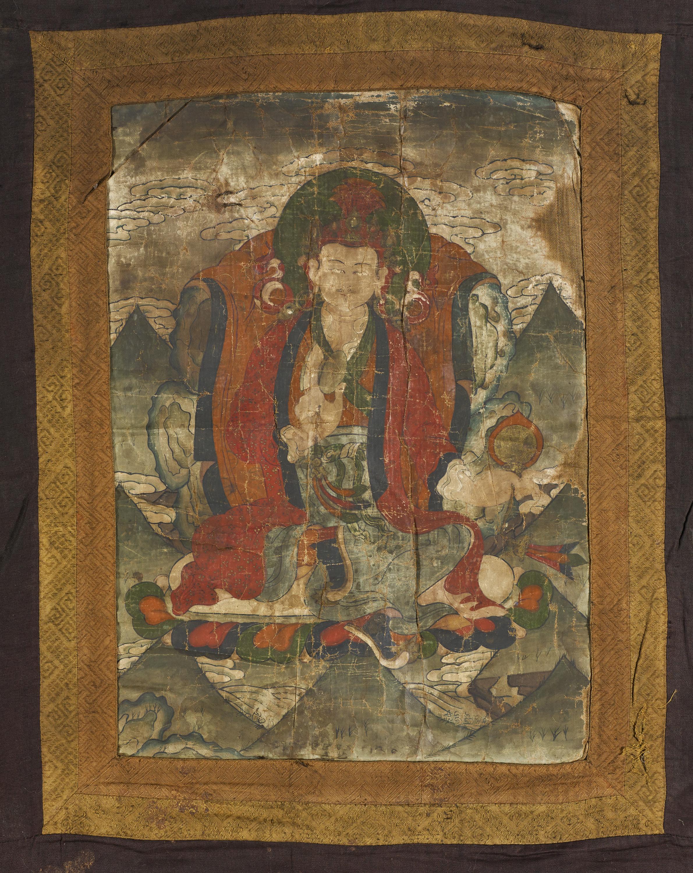 RARE SET OF FOUR THANGKA WITH EMANATIONS OF PADMASAMBHAVA (GURU RINPOCHE). Origin: Tibet. Date: 18th - Image 3 of 26