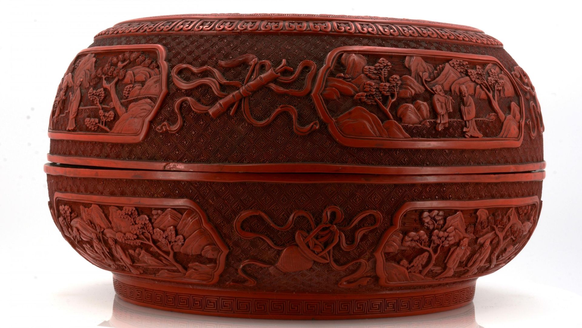 IMPORTANT BOX WITH RED CARVED LACQUER. Origin: China. Dynasty: Qing dynasty. Date: 18th c. - Bild 9 aus 17