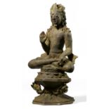 EXTRAORDINARY EARLY DEPICTION OF A BODHISATTVA. Origin: Western Himalaya region. Kashmir. Date: